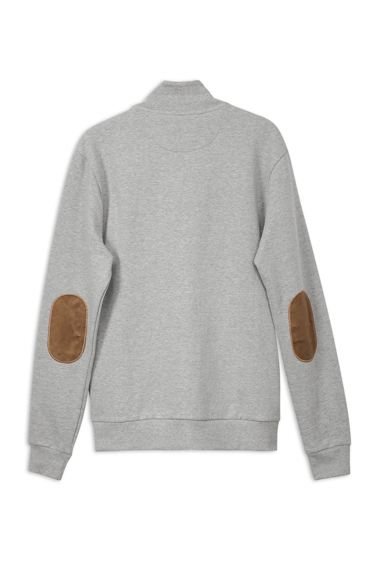 Mr.Brown Men's High Neck Full Sleeve Slim Fit Sweatshirt - Grey