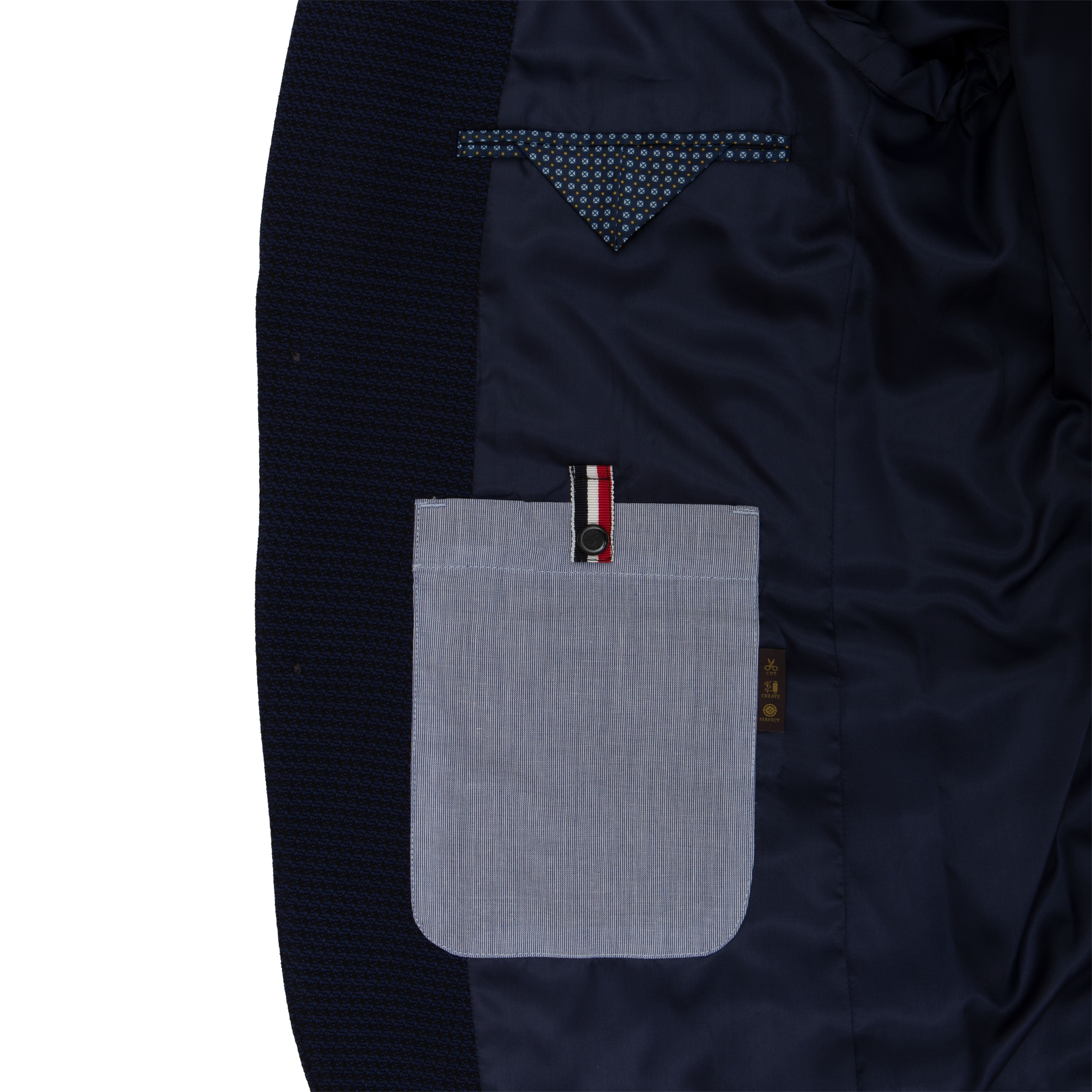 Navy Structure Stretch Knit Blazer