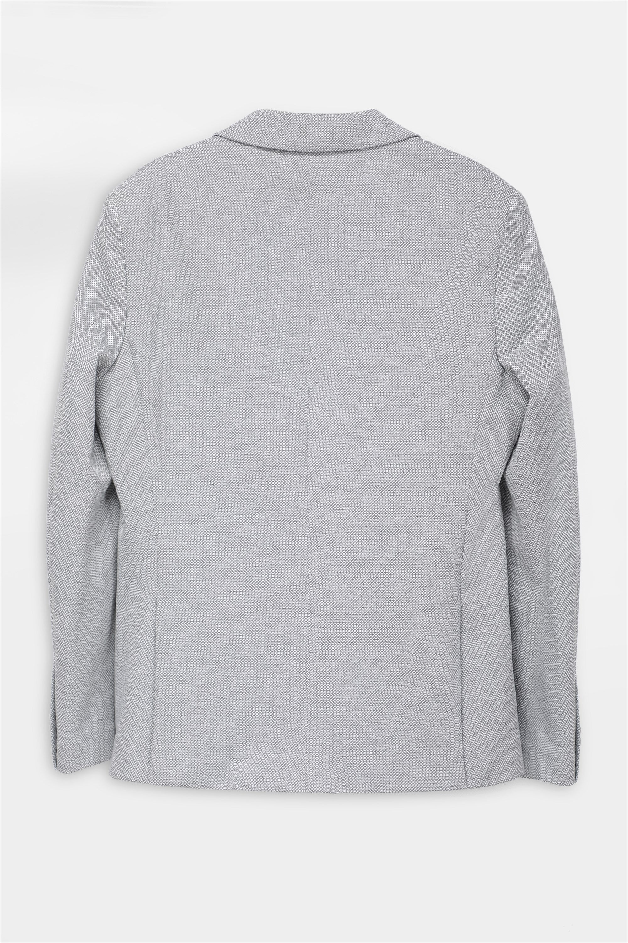 T the brand Slim Fit Knit Blazer - Grey