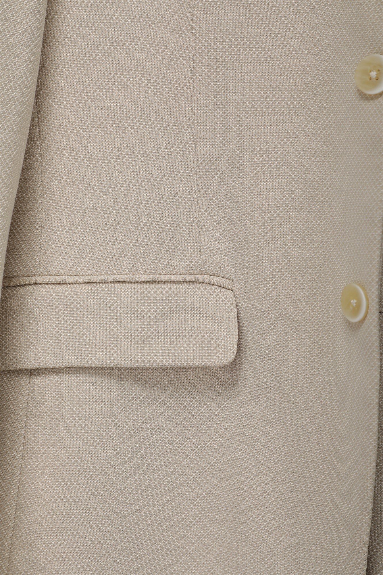 T the brand Slim Fit Knit Blazer - Beige