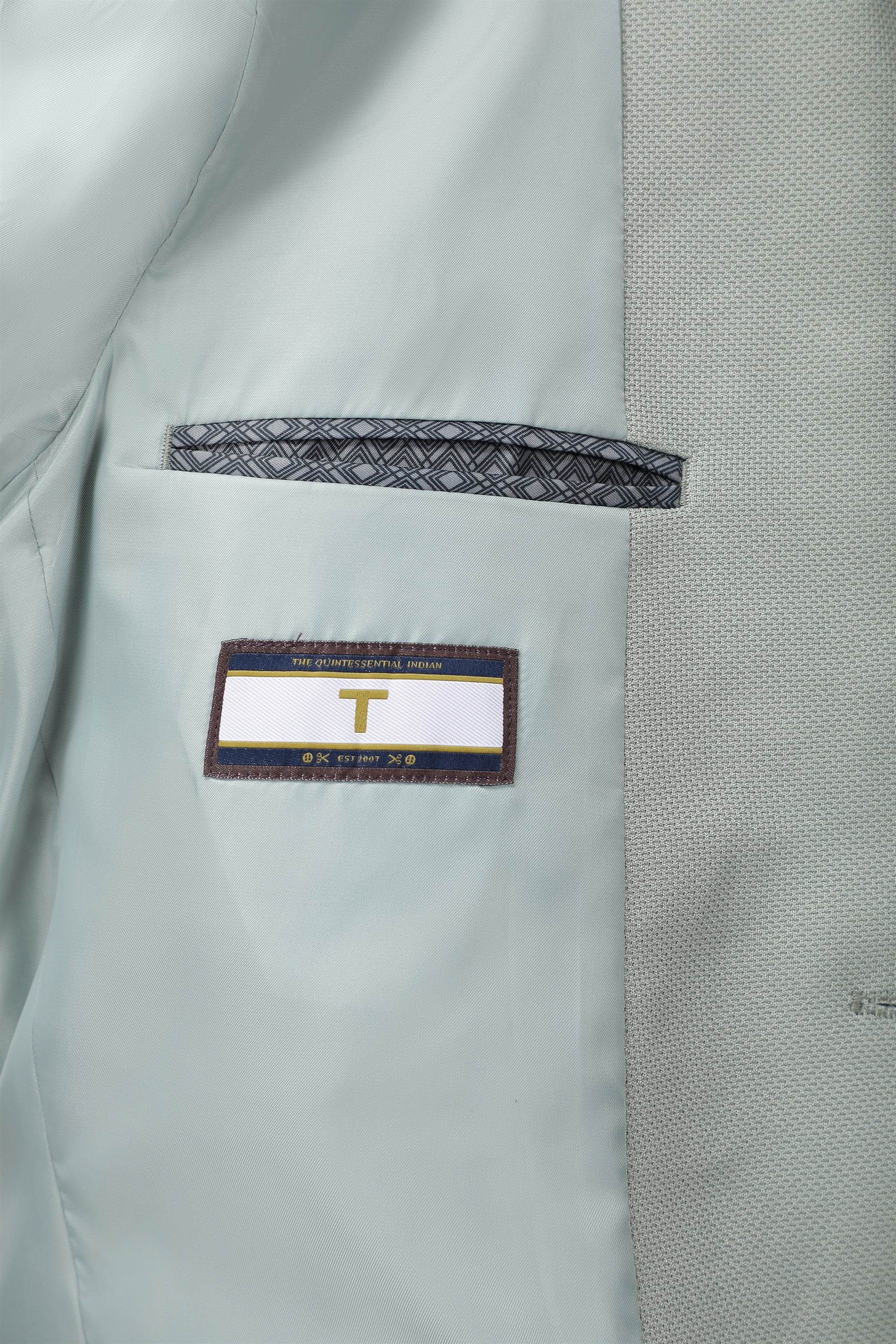 T the brand Slim Fit Knit Blazer - Green