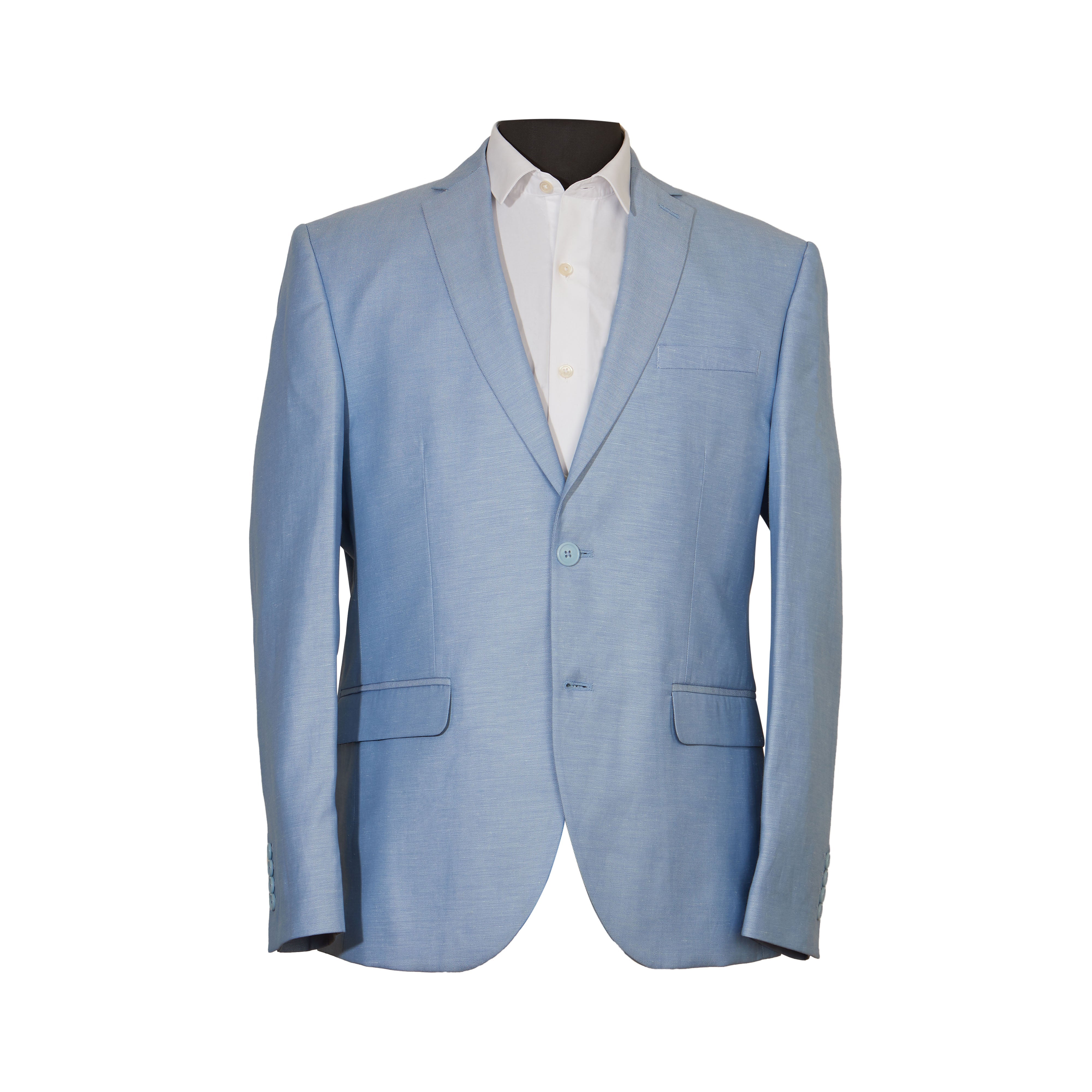 Sky Blue Linen Blend tailored Blazer