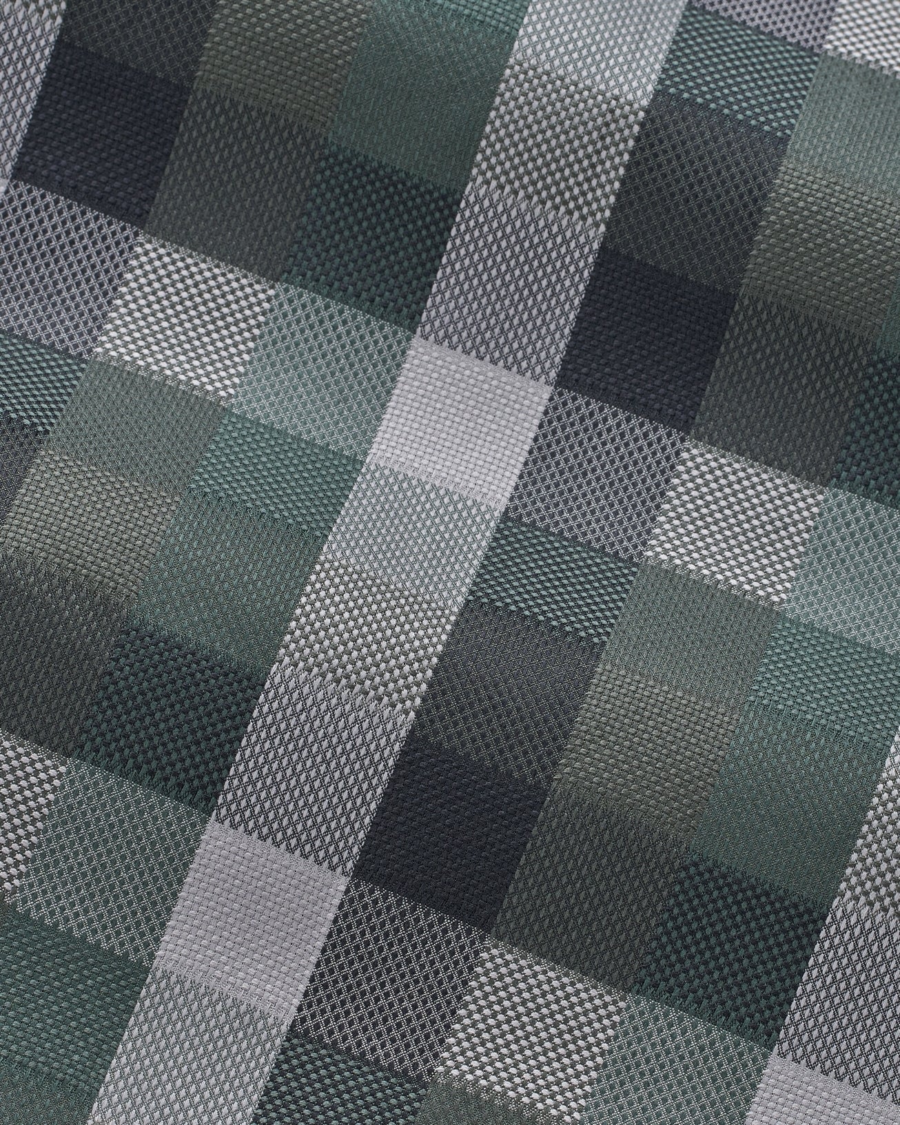 T the brand Checkered Slim Fit Full Sleeved Cotton Shirt - Green