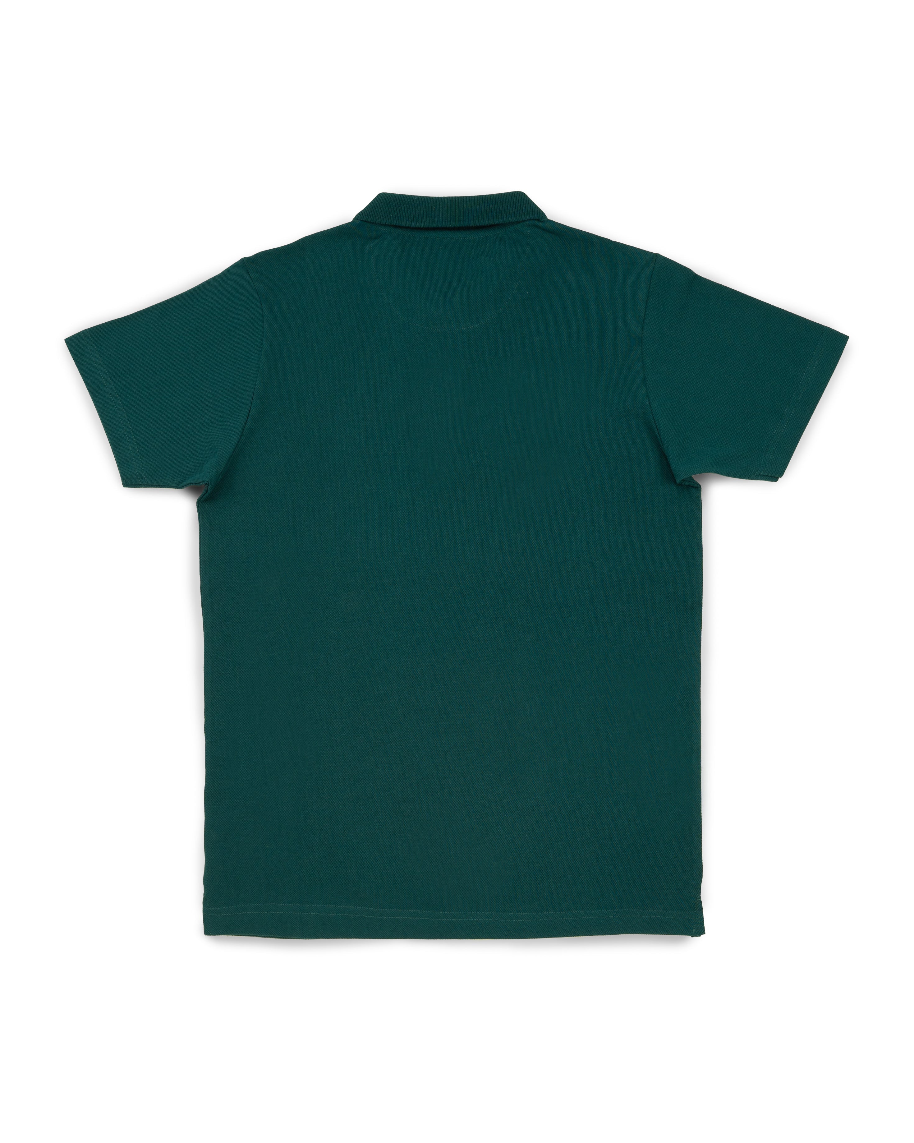 Bare Brown Teal Slim Fit Lightweight Polo T-Shirt