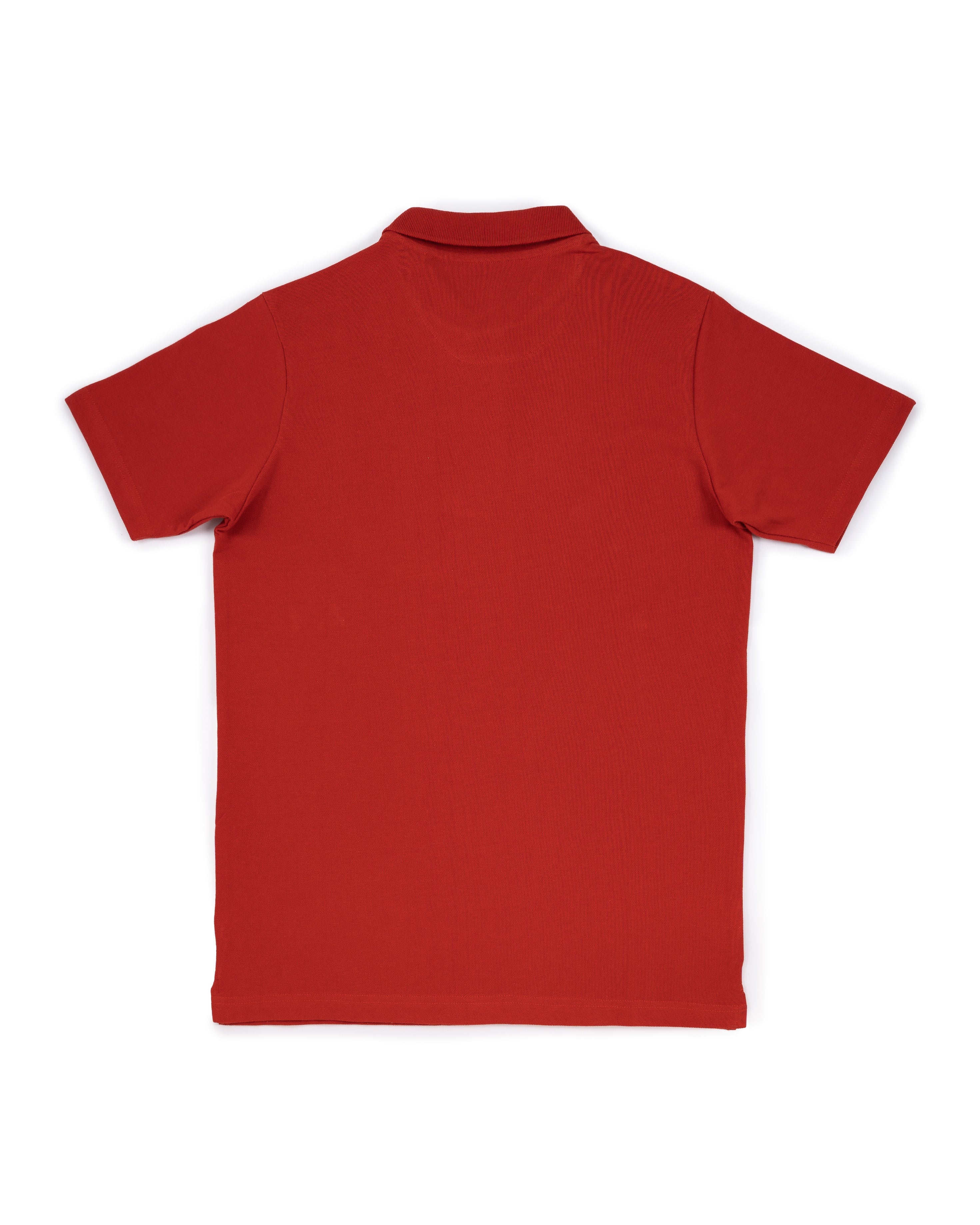 Bare Brown Red Slim Fit Lightweight Polo T-Shirt