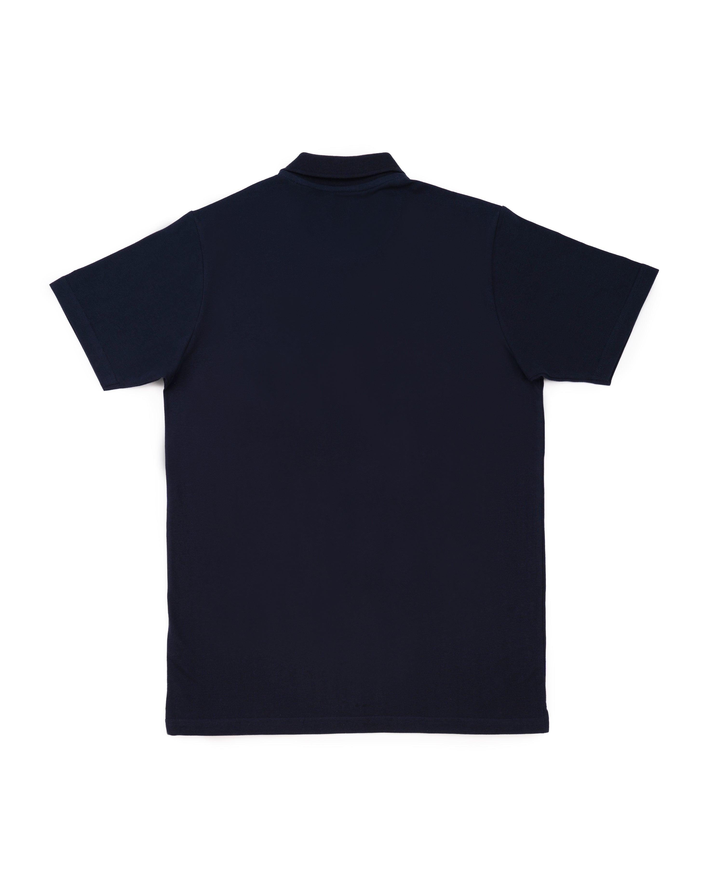 Bare Brown Navy Slim Fit Lightweight Polo T-Shirt with Pocket