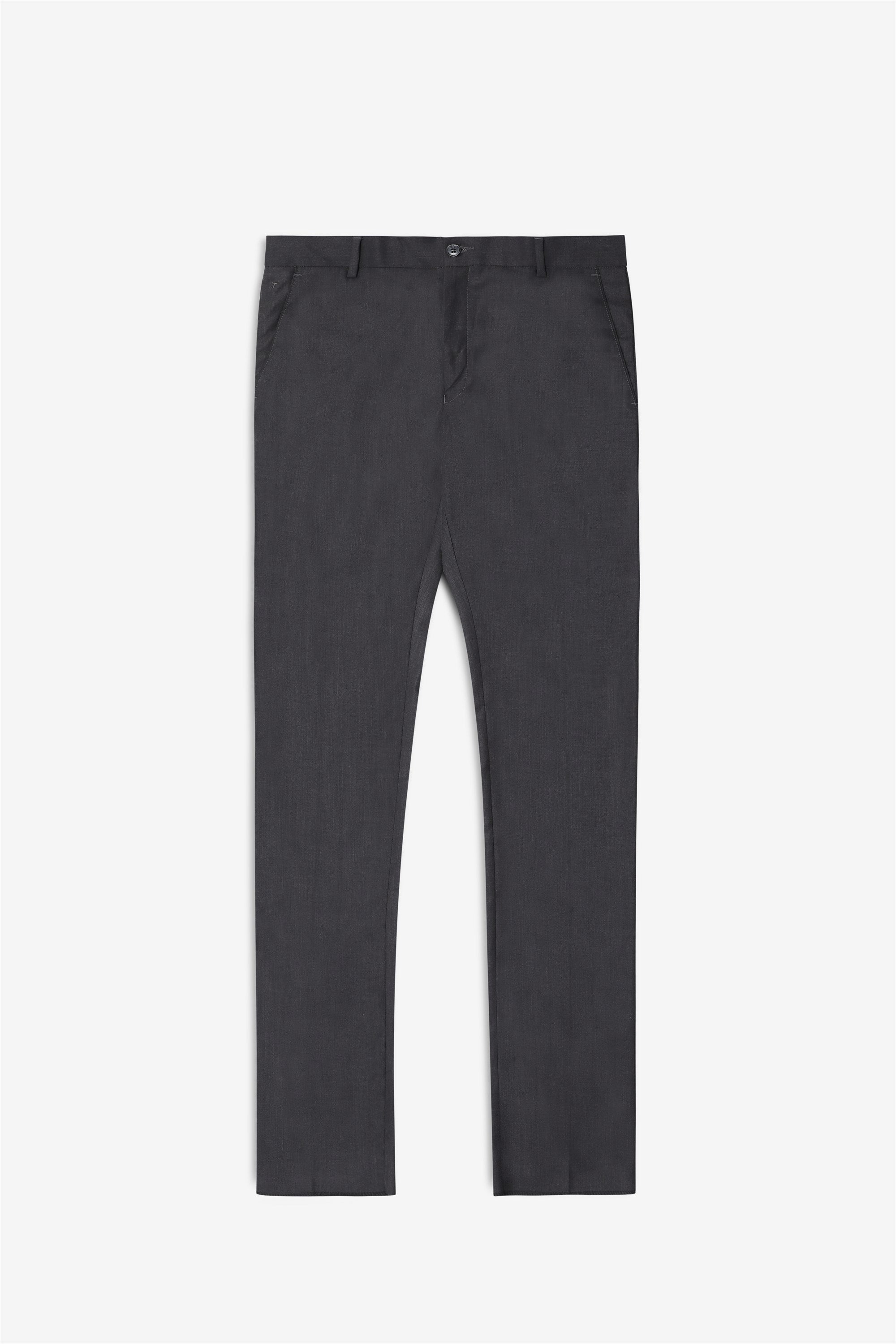 T the brand Formal Twill Flat Front Trouser - Black