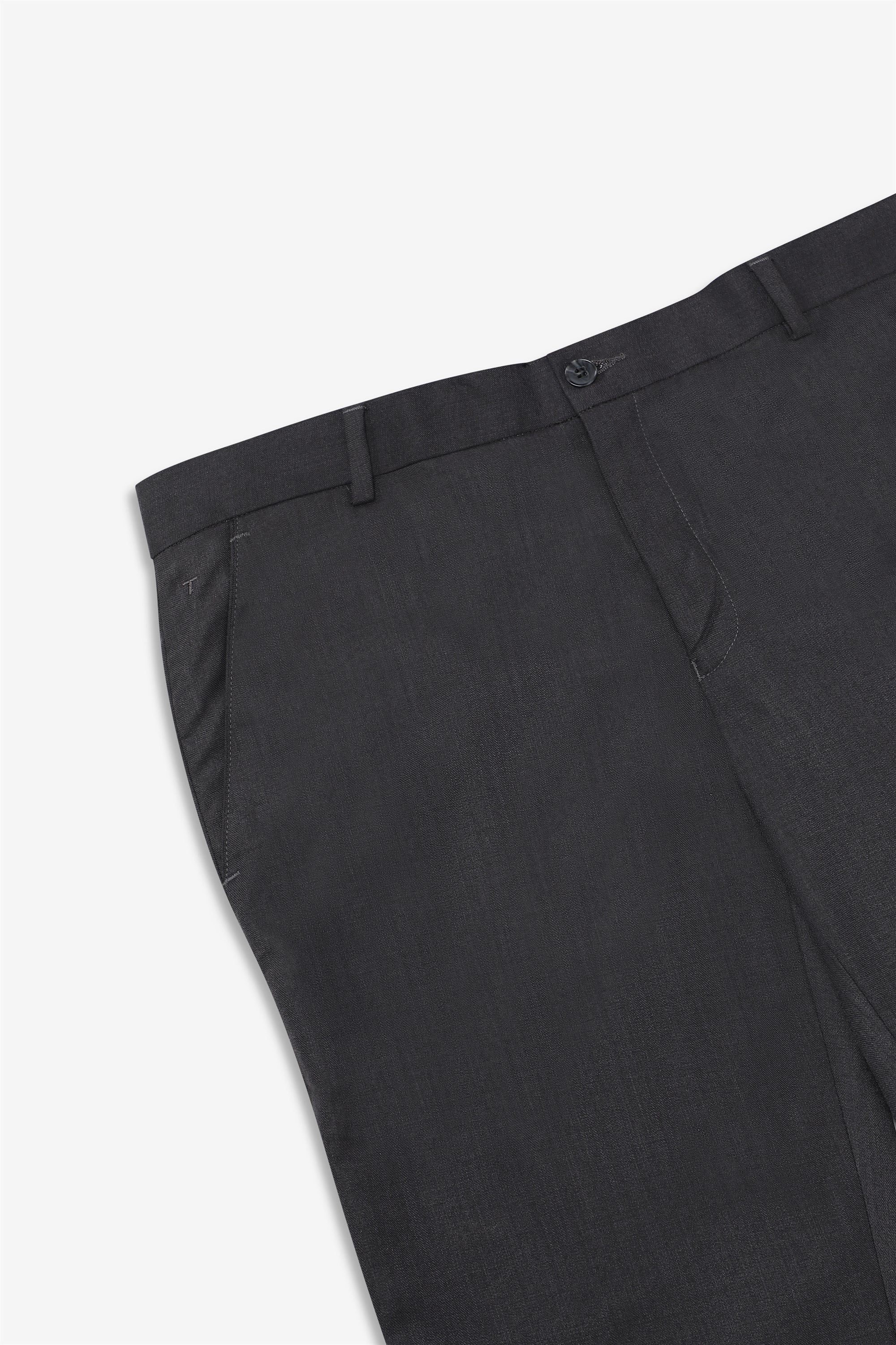 T the brand Formal Twill Flat Front Trouser - Black