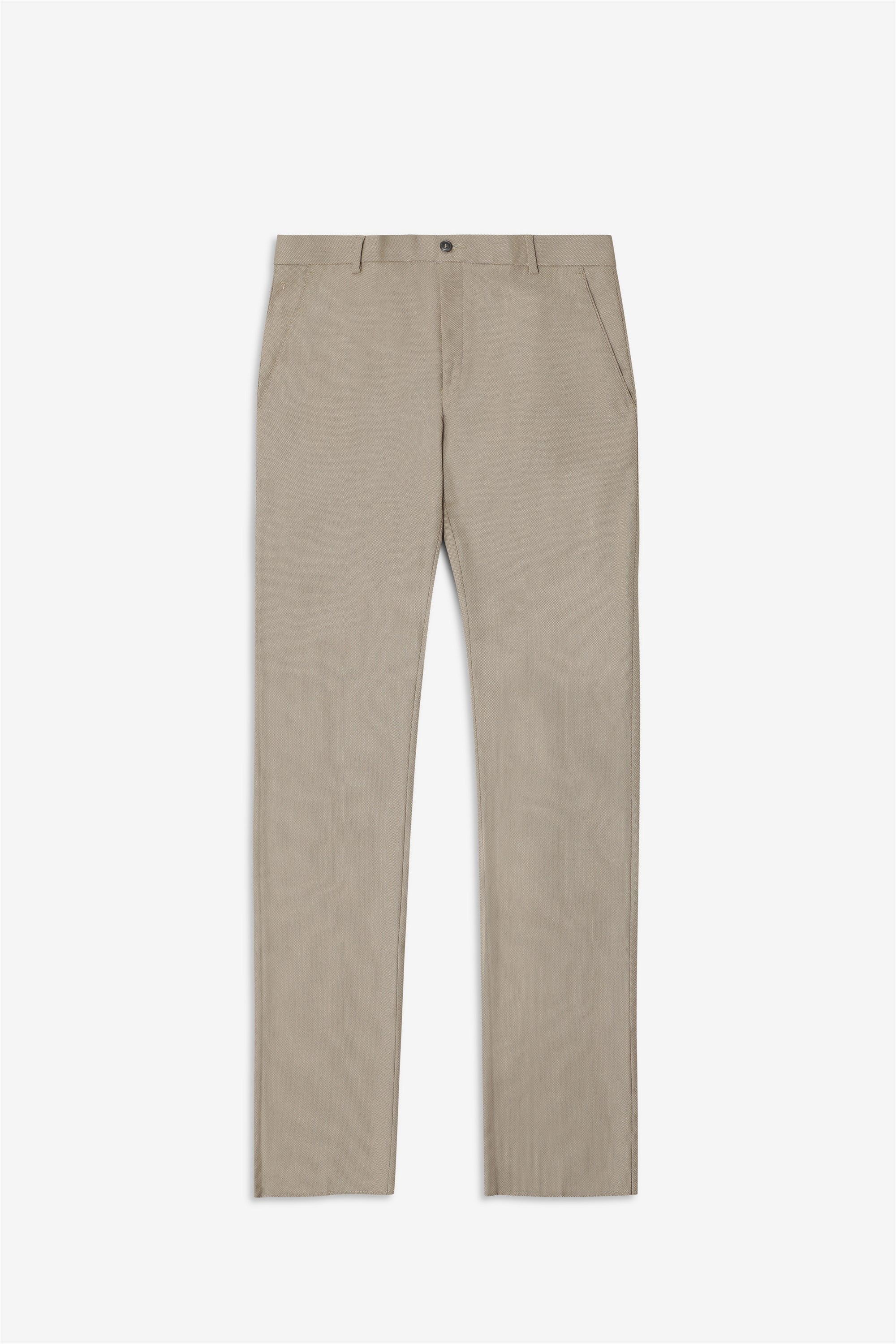 T the brand Stretch Formal Textured Trouser - Khaki