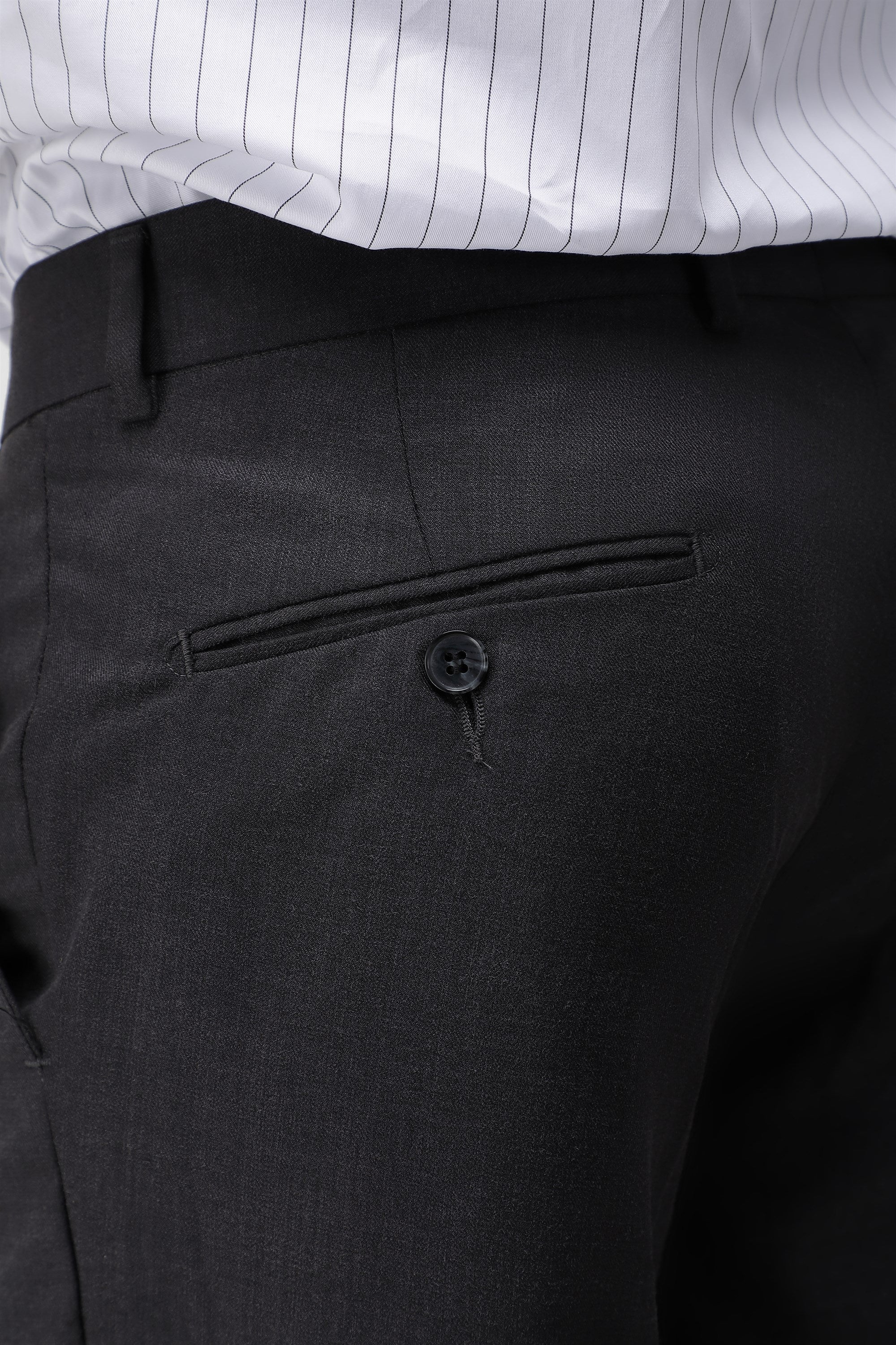 T the brand Formal Twill Flat Front Trouser - Black
