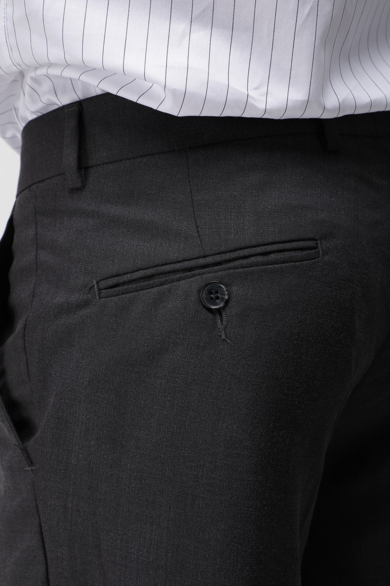T the brand Formal Twill Flat Front Trouser - Black