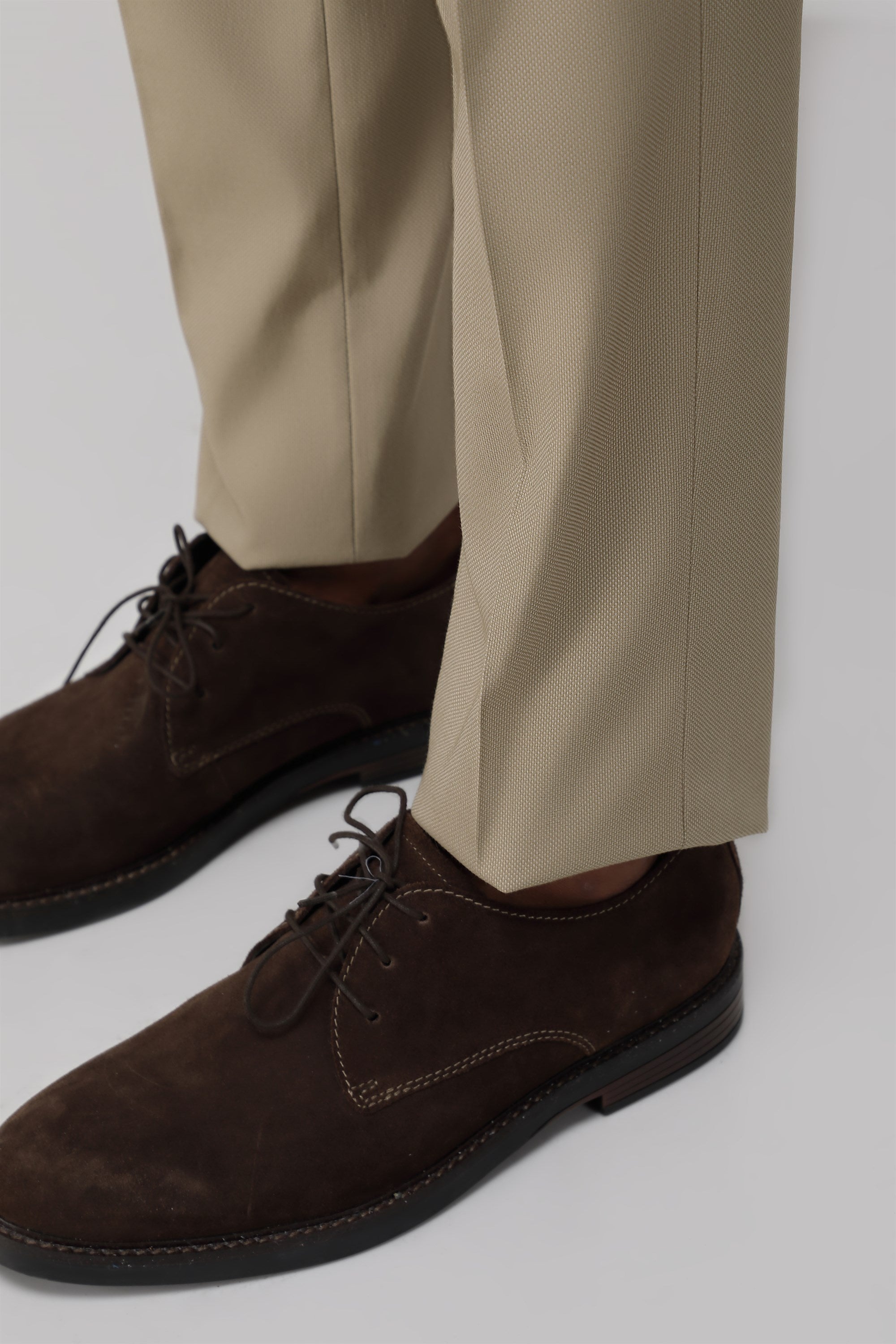 T the brand Stretch Formal Textured Trouser - Khaki