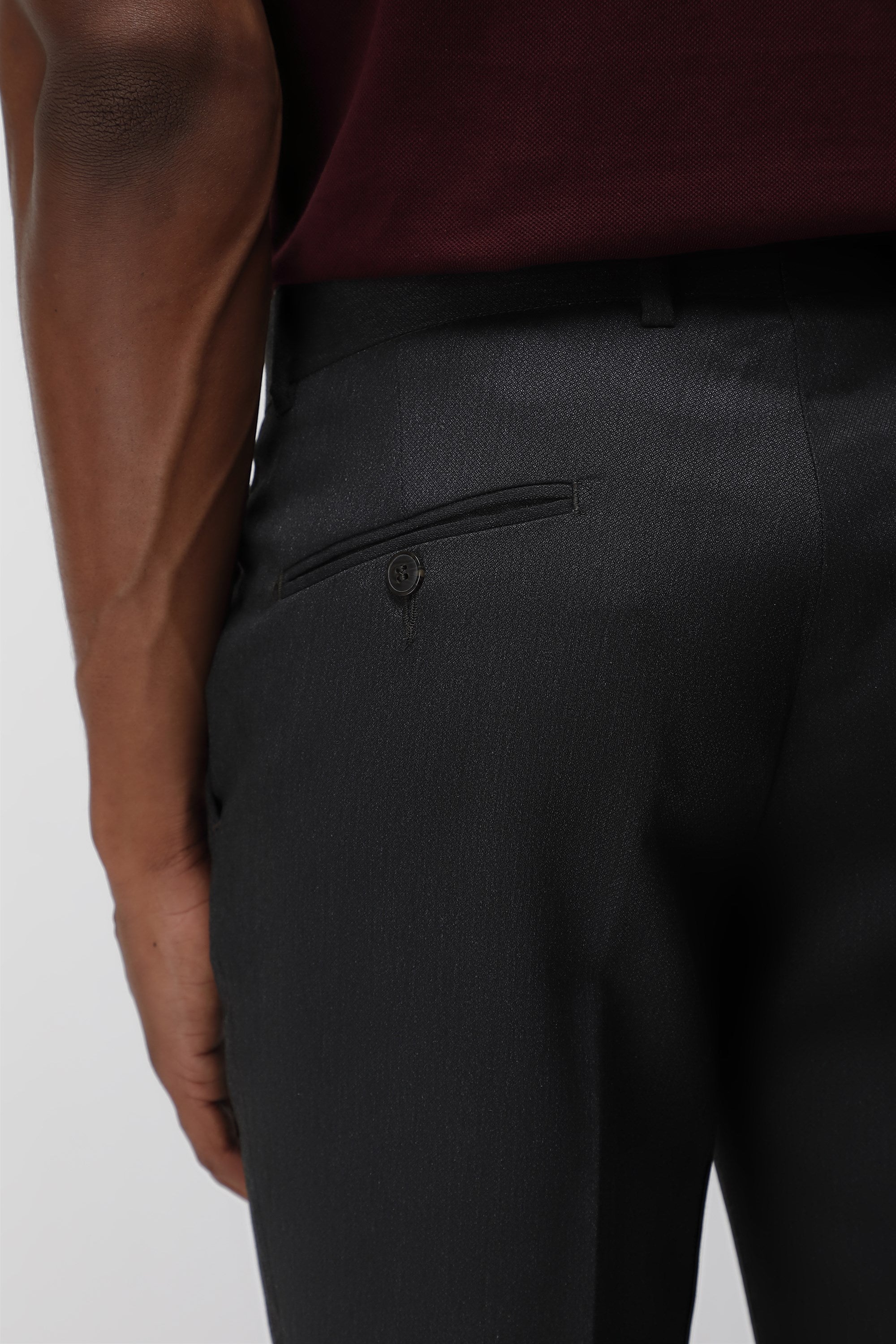 T the brand Stretch Formal Flat Front Trouser - Grey