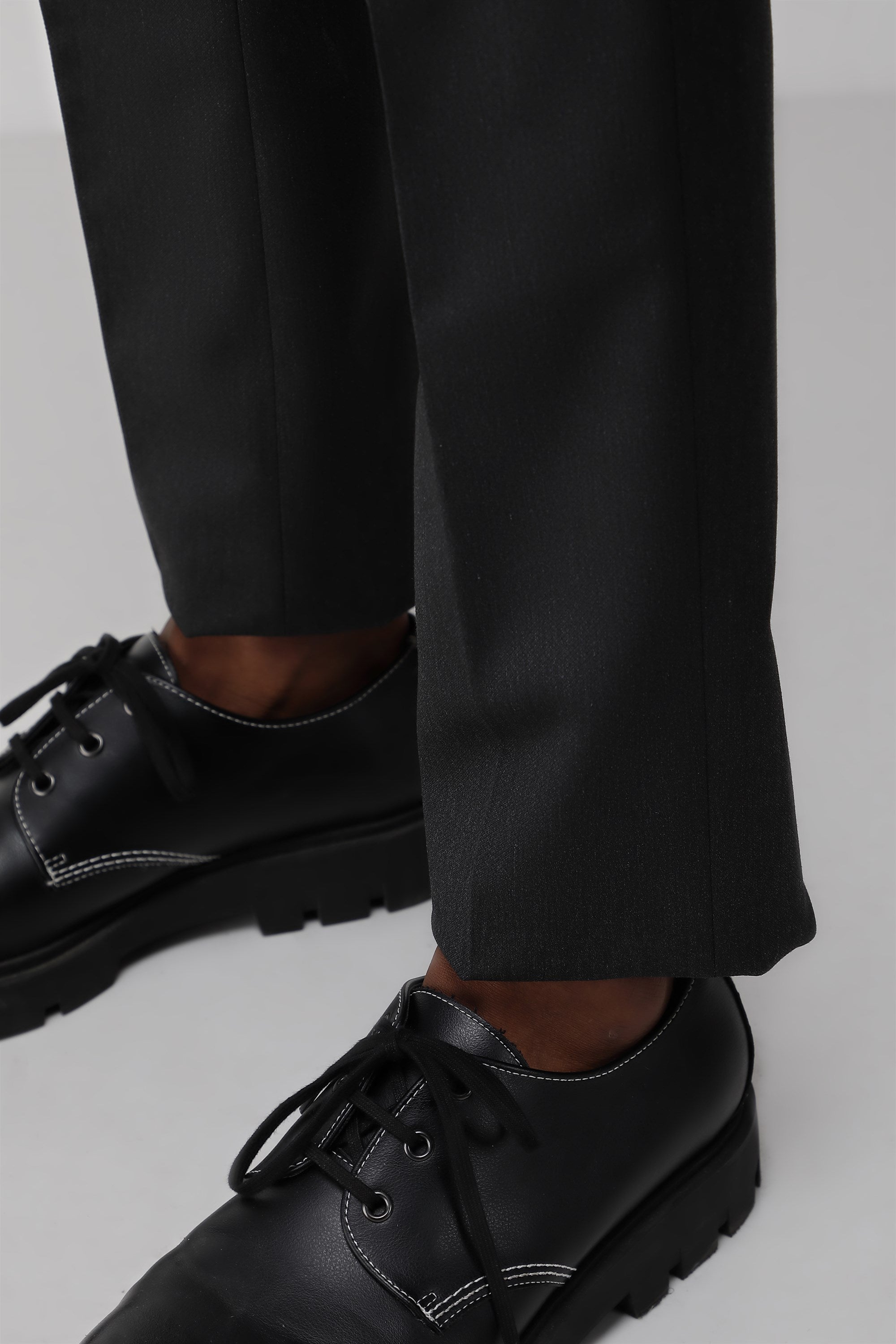 T the brand Stretch Formal Flat Front Trouser - Grey