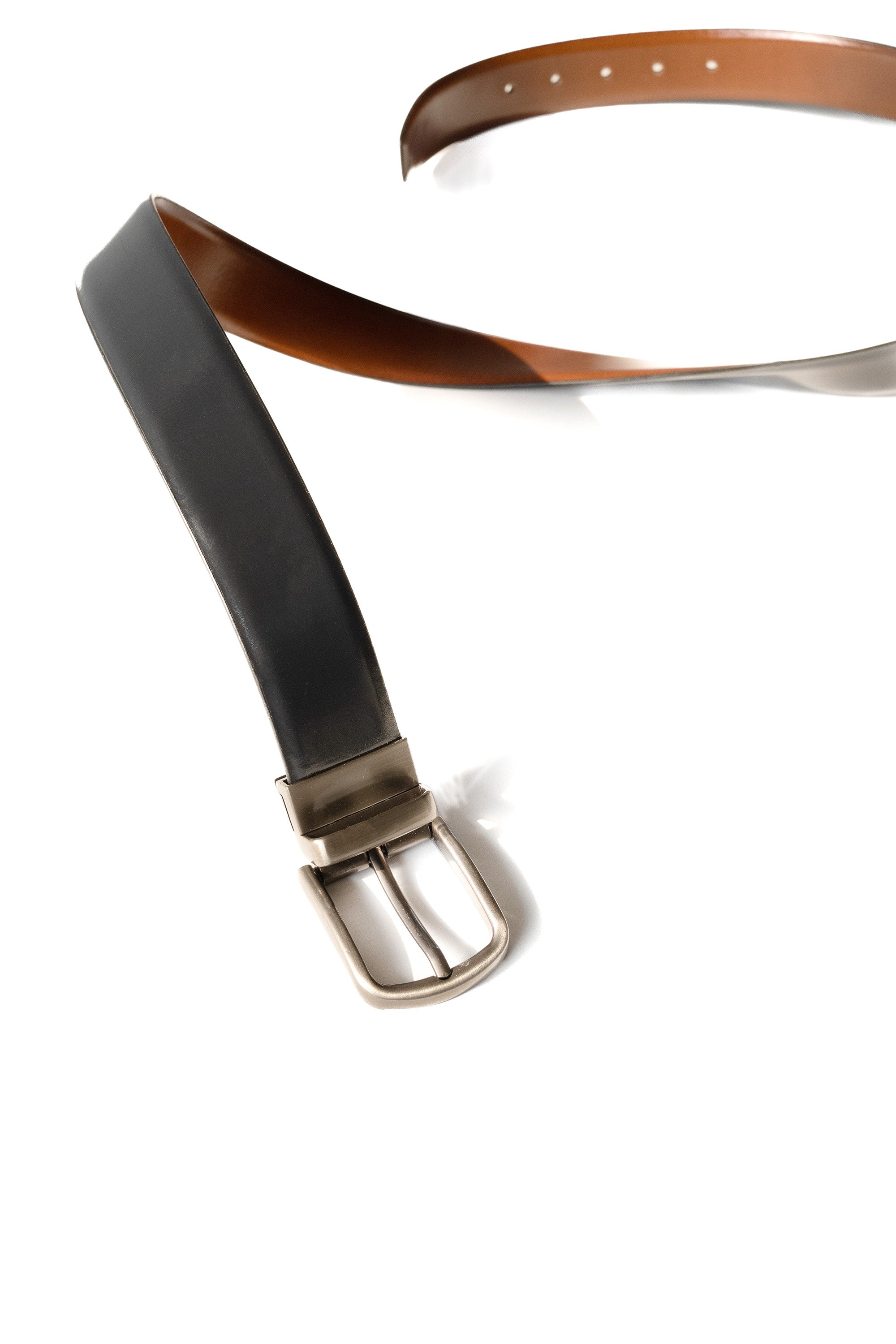 Men's Navy  & Cognac Reversible Leather Belt