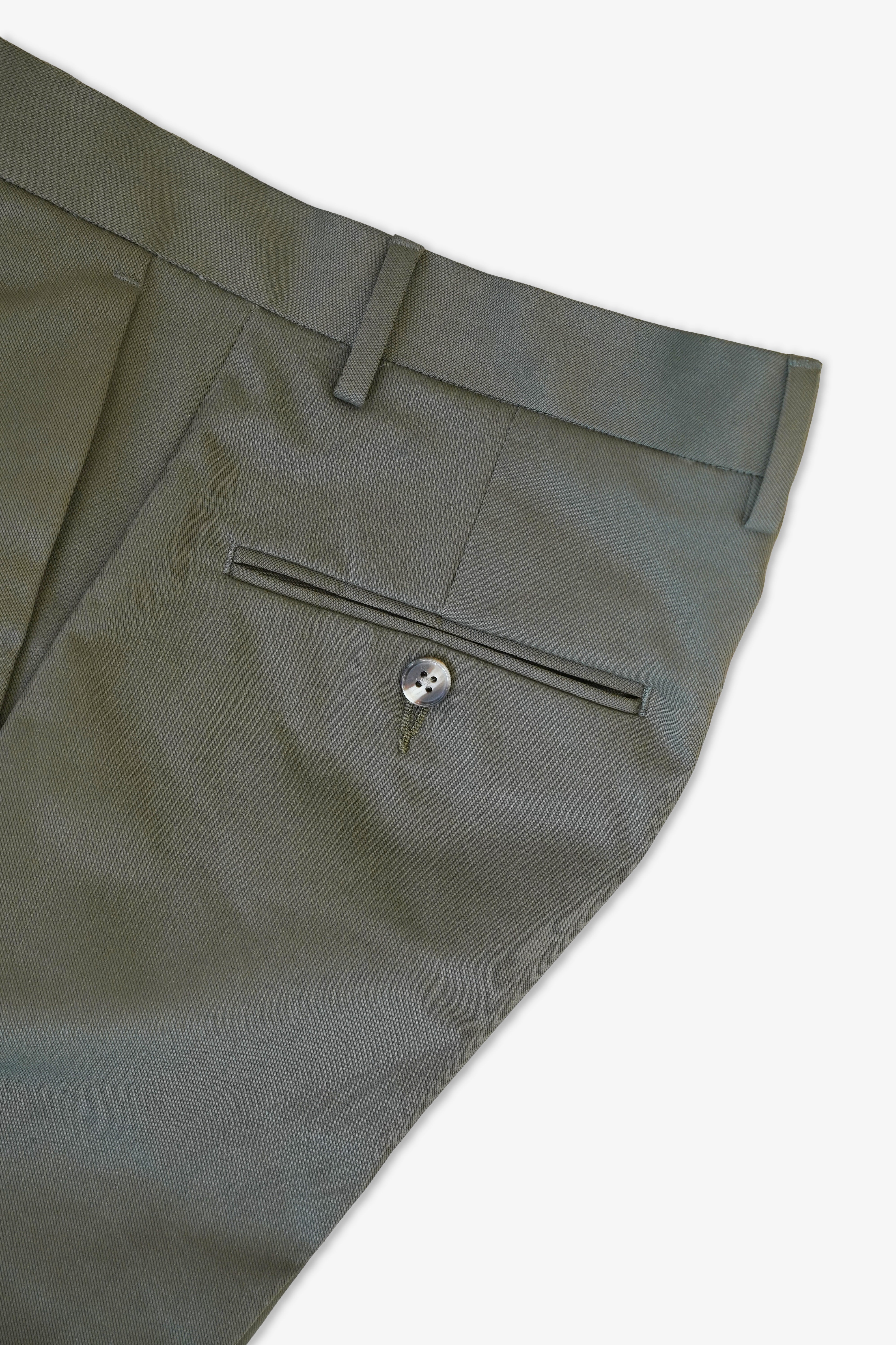 Bare Brown Slim Fit Hybrid Trouser - Olive