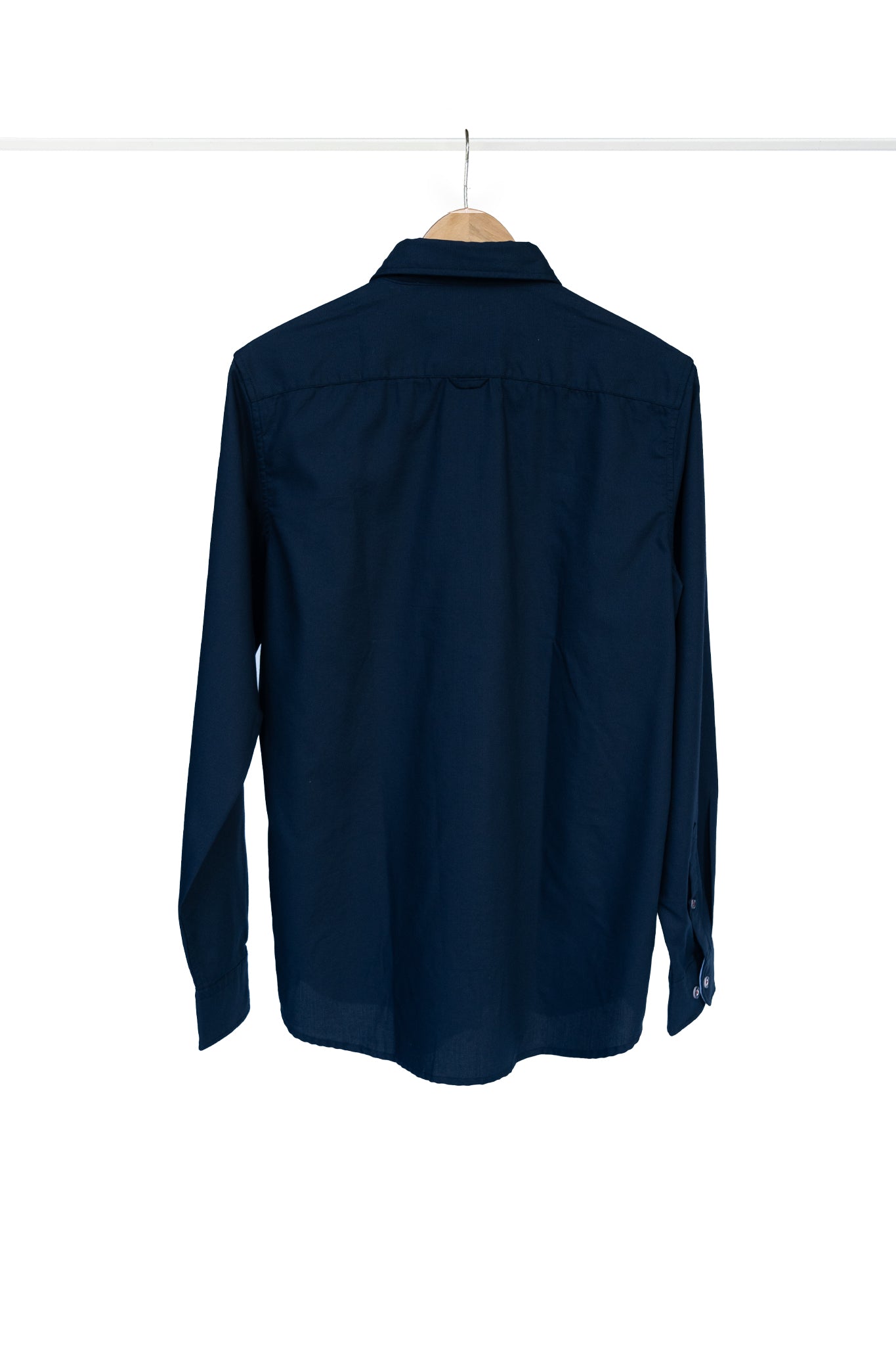 Bare Brown Slim Fit Cotton Button down Shirt - Navy Blue
