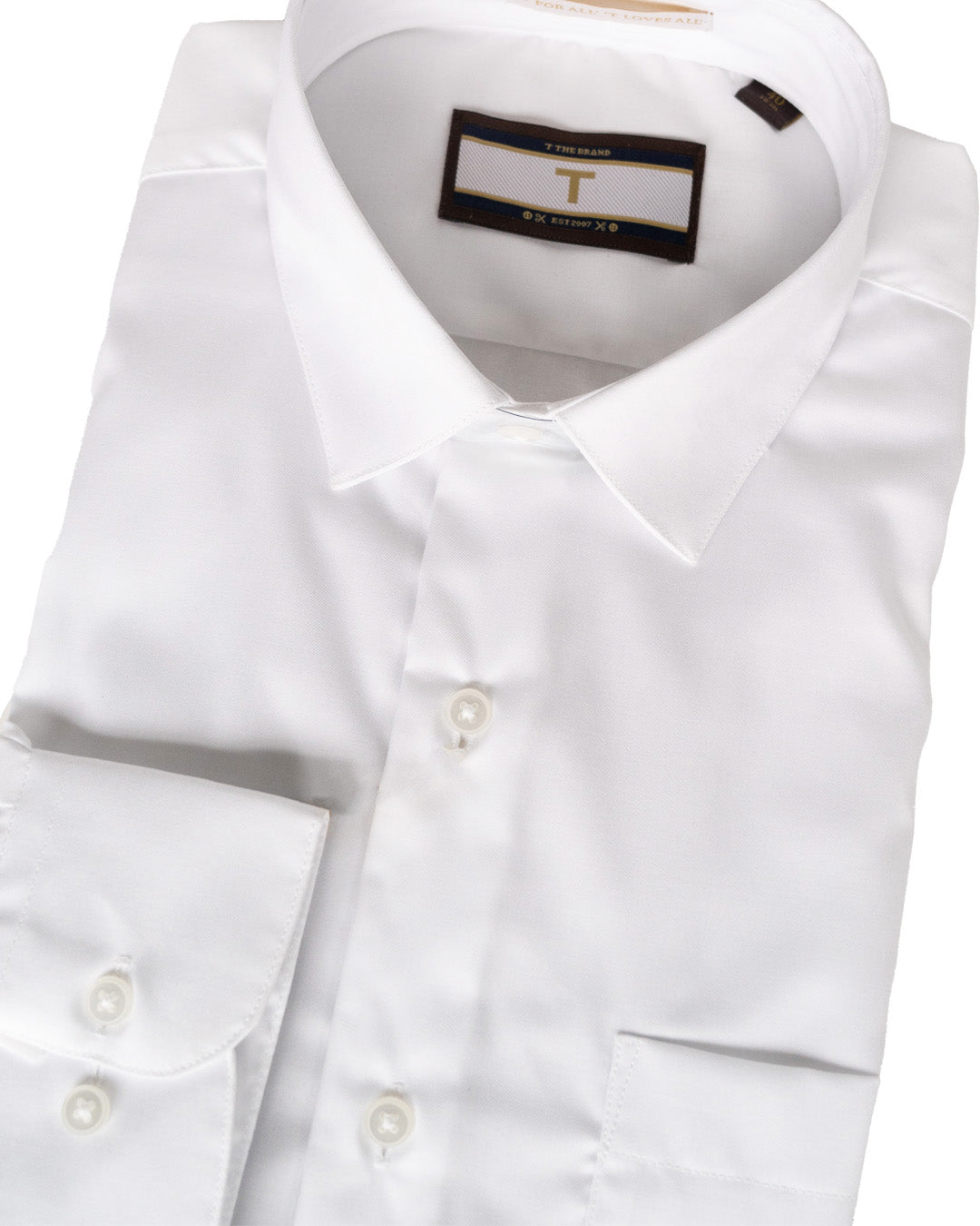 T the Brand Classic White Superfine Cotton Twill Shirt