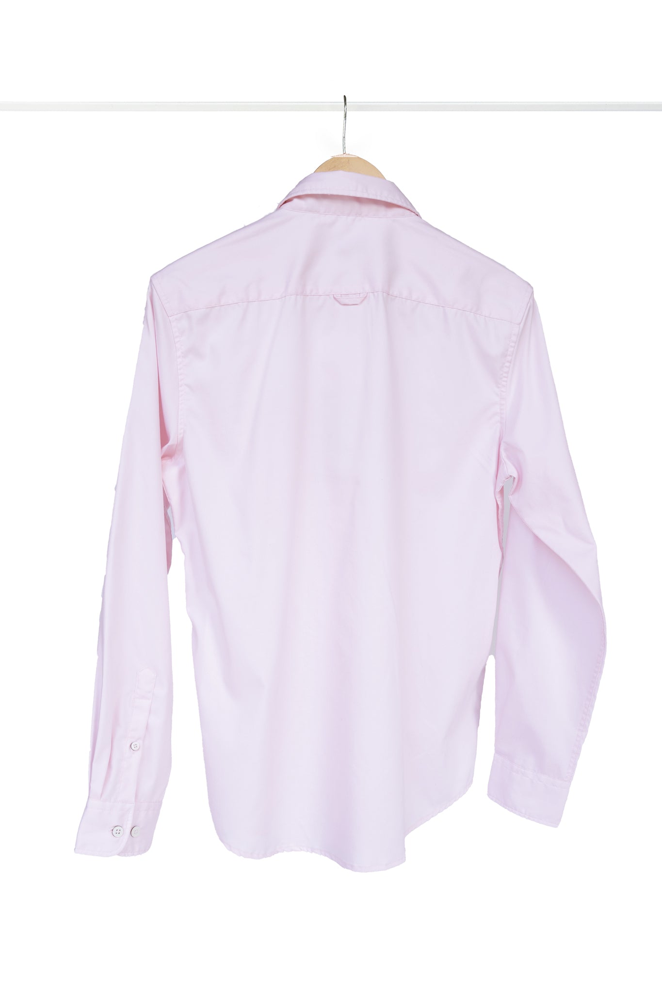 Bare Brown Slim Fit Cotton Button down Shirt with Full Sleeves - Pink