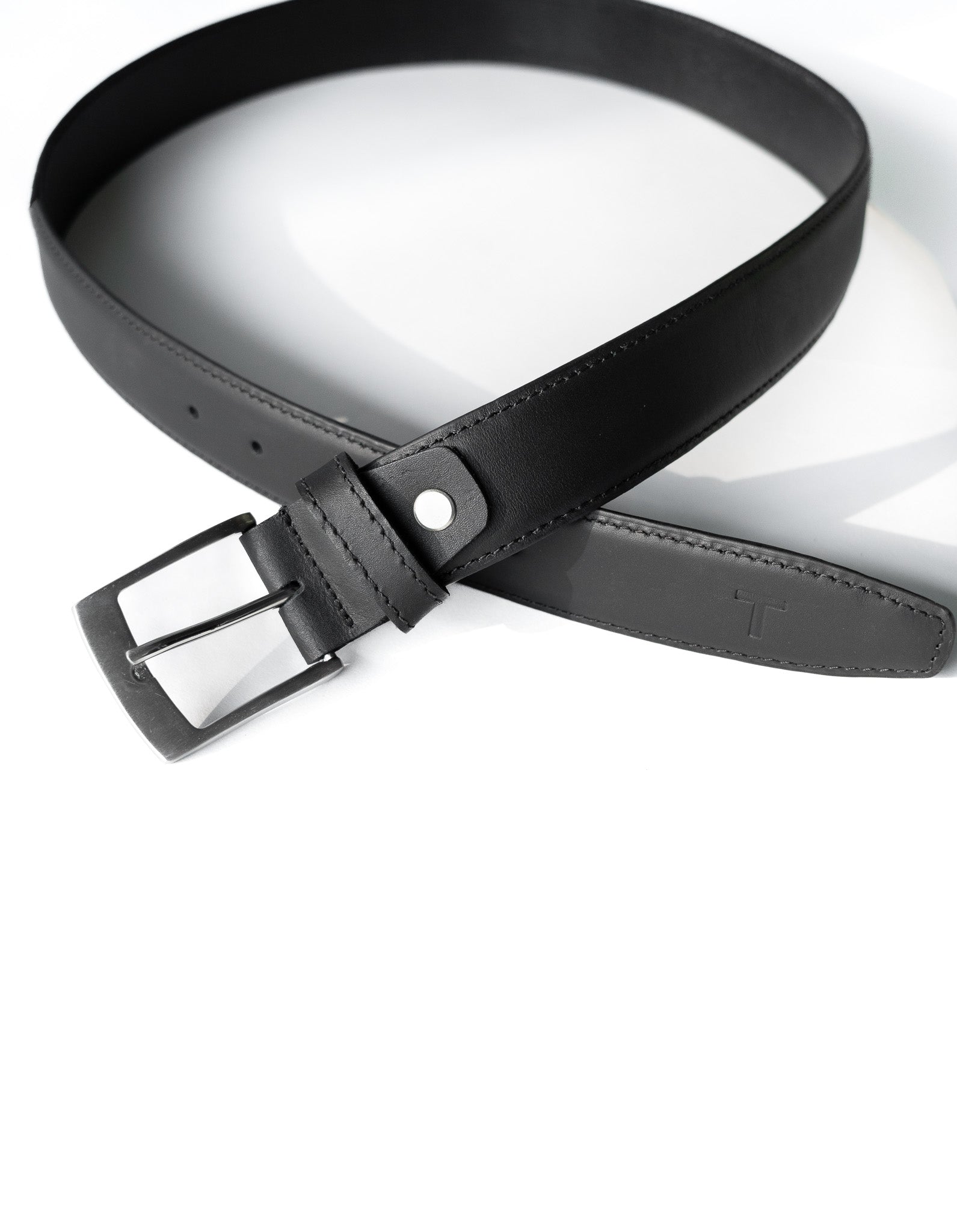 Men's Black Leather Belt