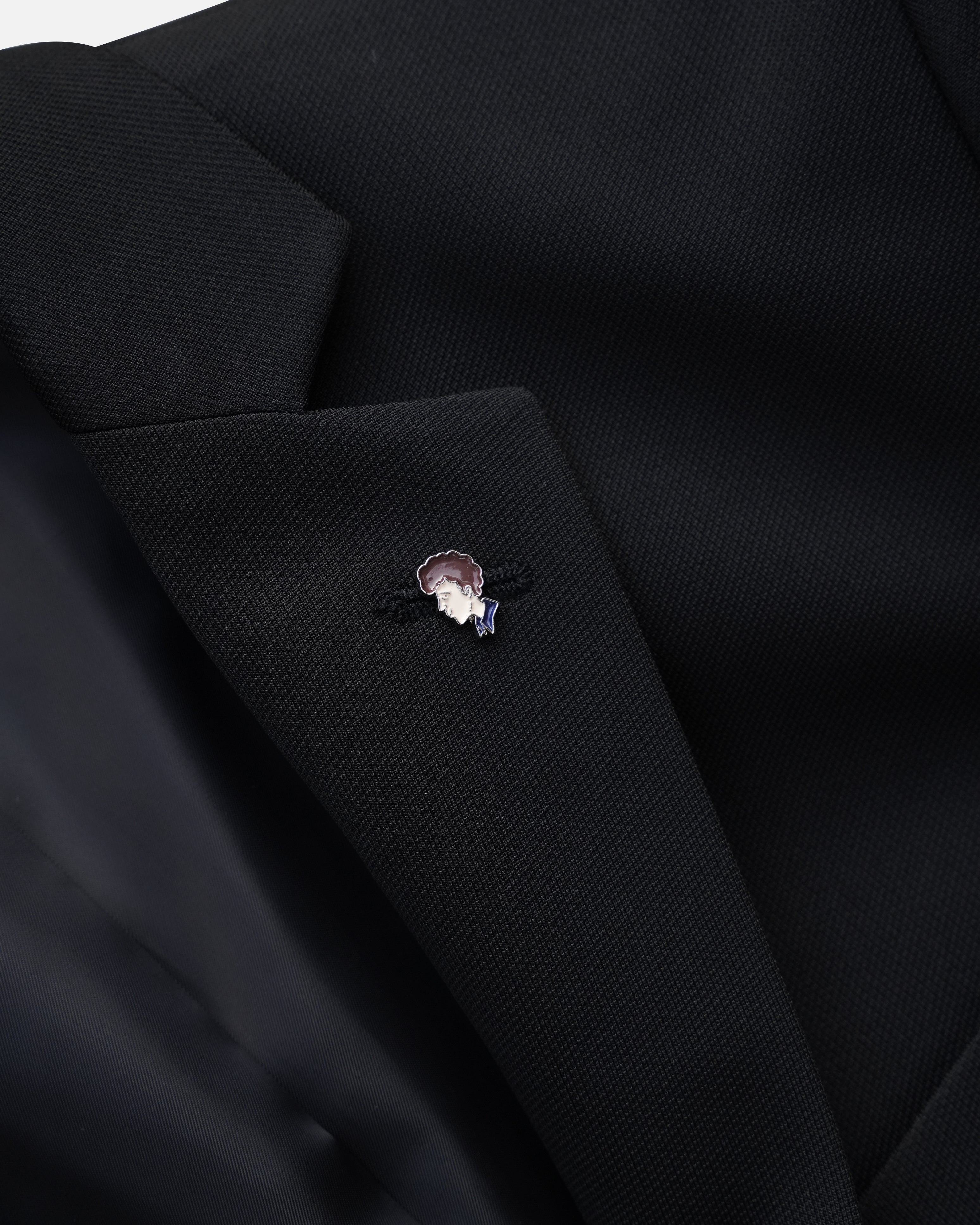 Bare Brown Knit Blazer - Black