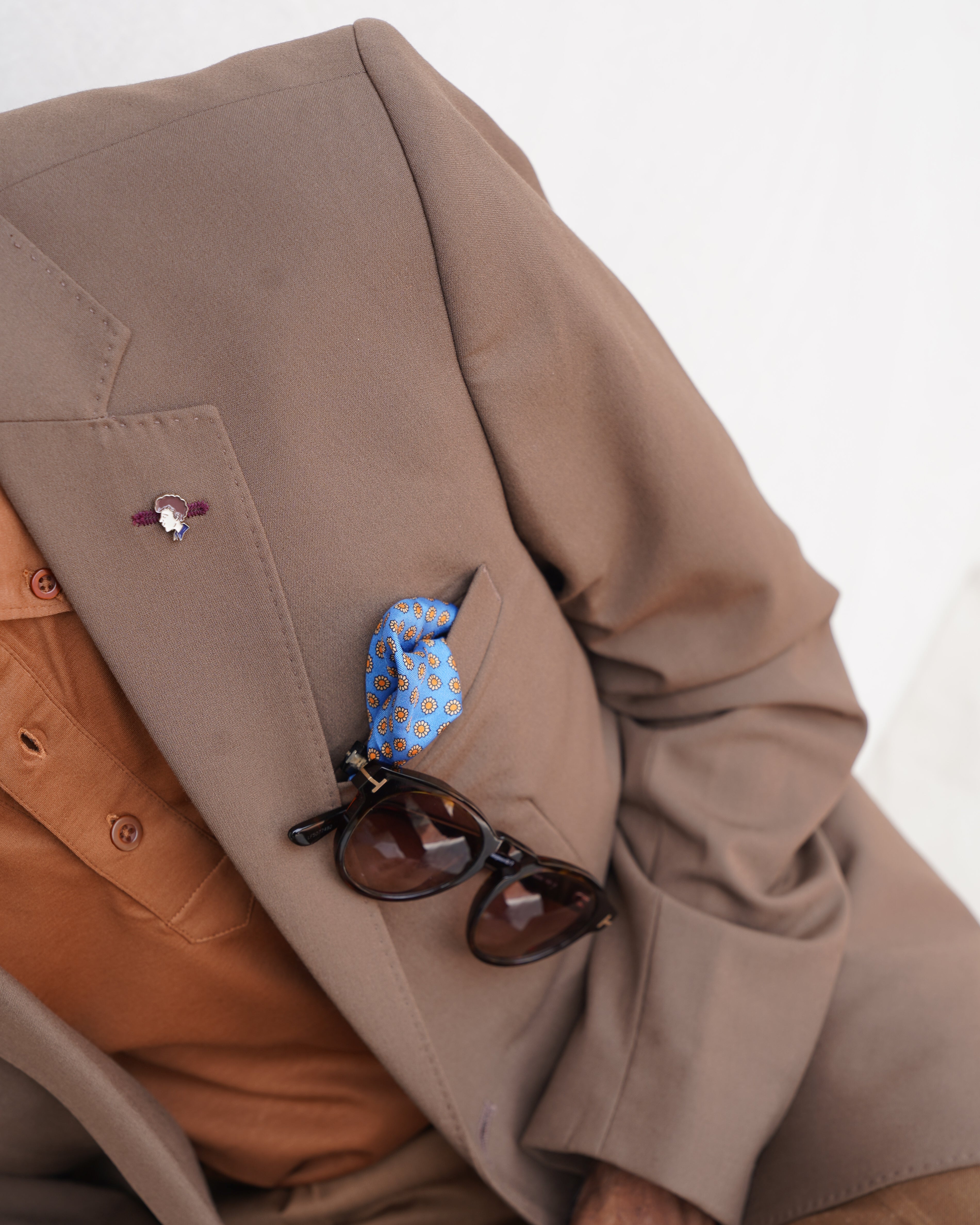 Bare Brown Solid Woven  Blazer- Brown