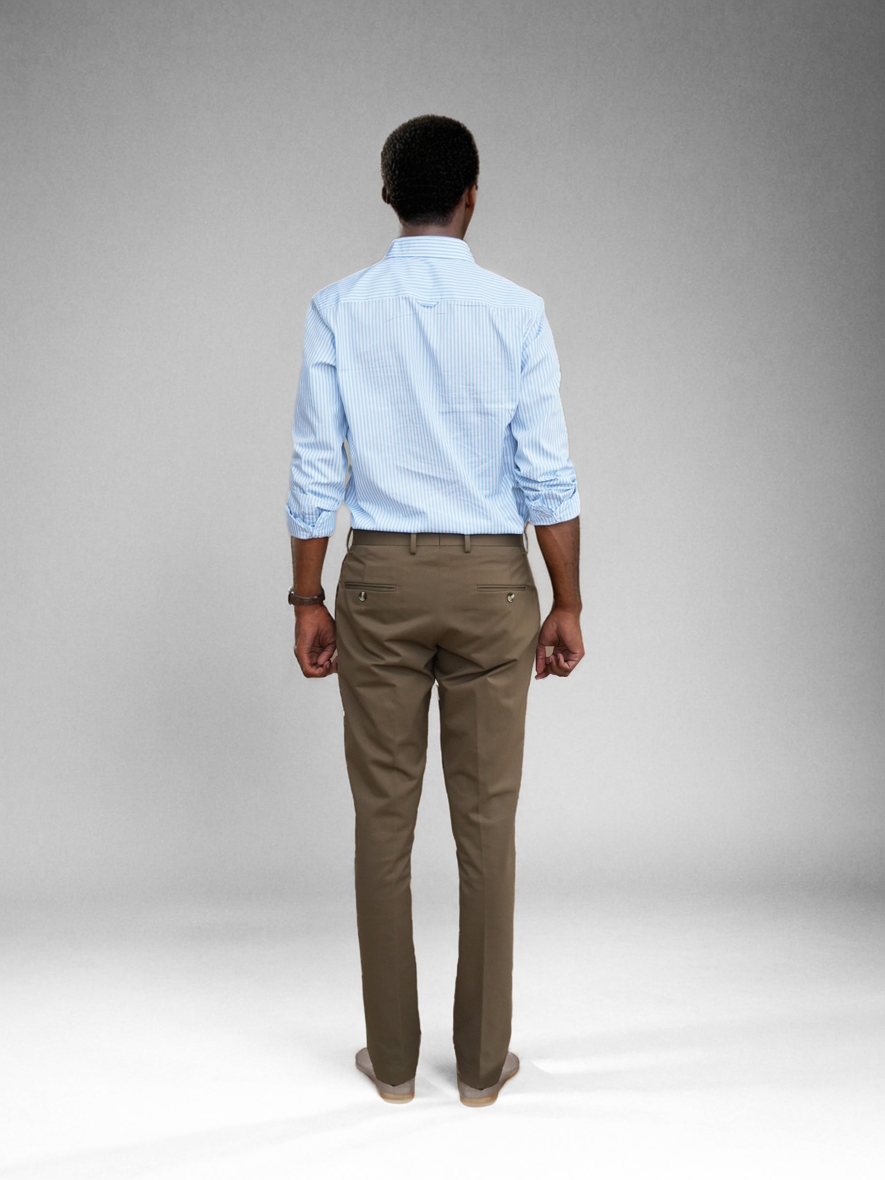 Bare Brown Slim Fit Hybrid Trouser - Olive
