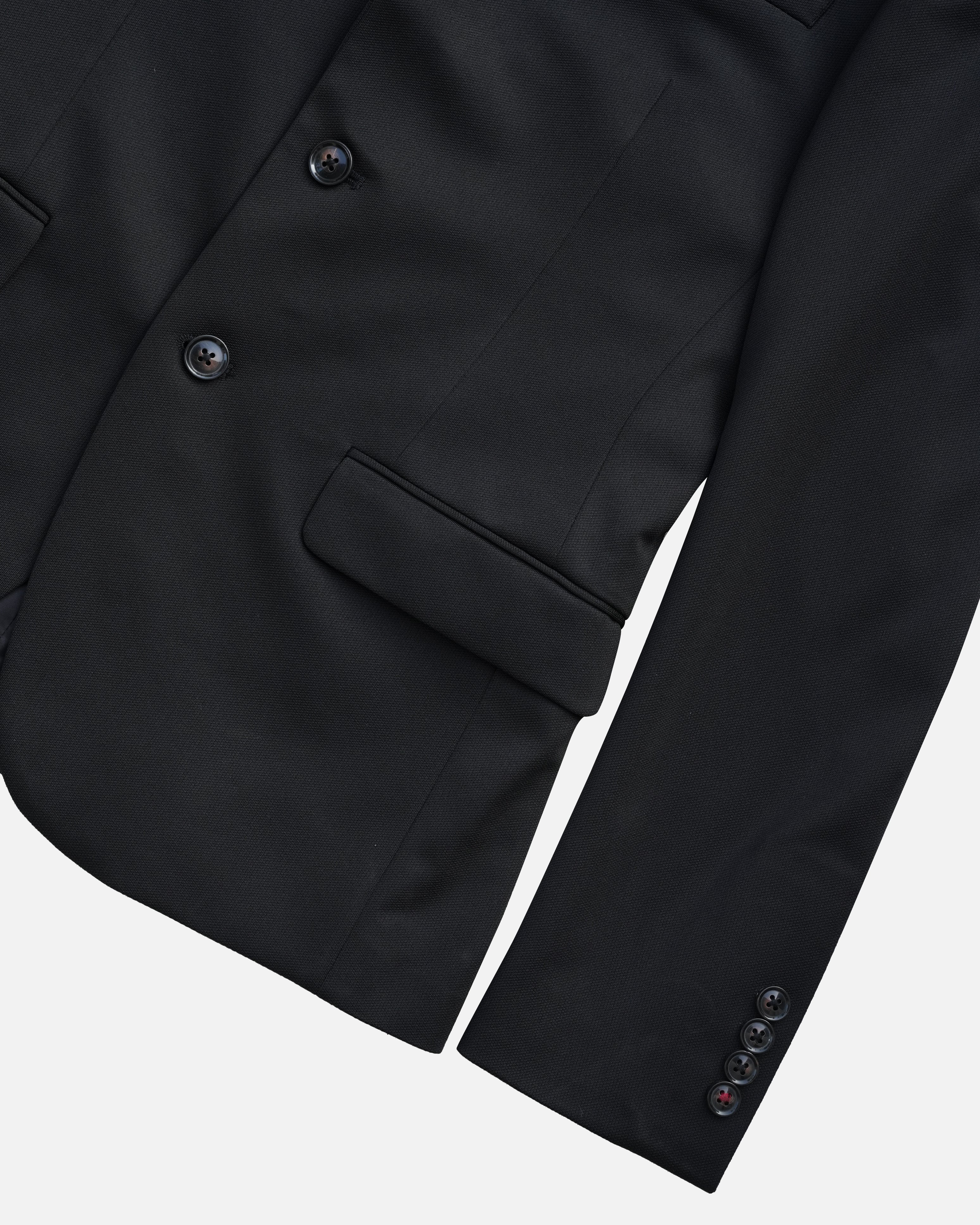 Bare Brown Knit Blazer - Black