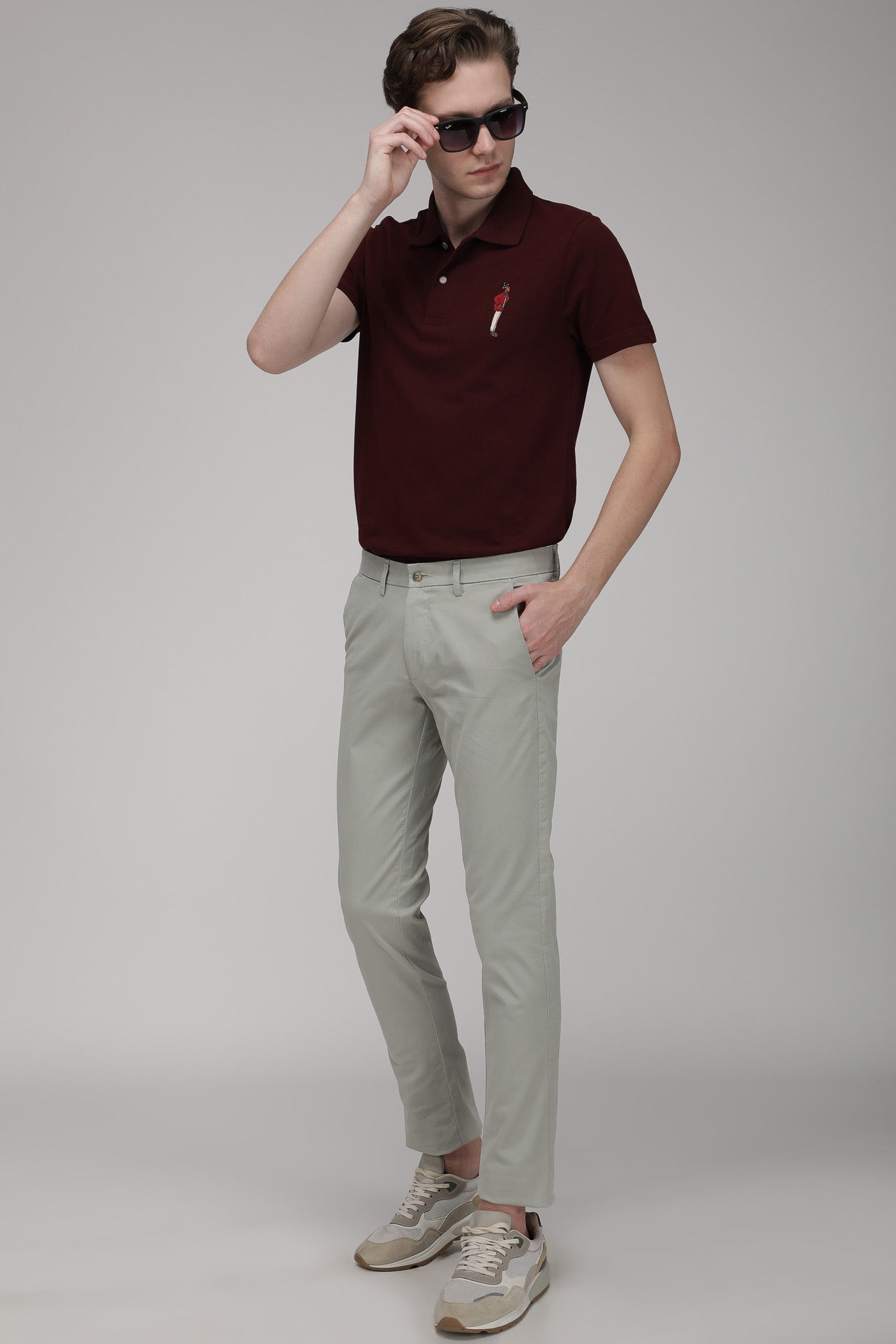 Mr.Brown Maroon Slim Fit Lightweight Polo T-Shirt