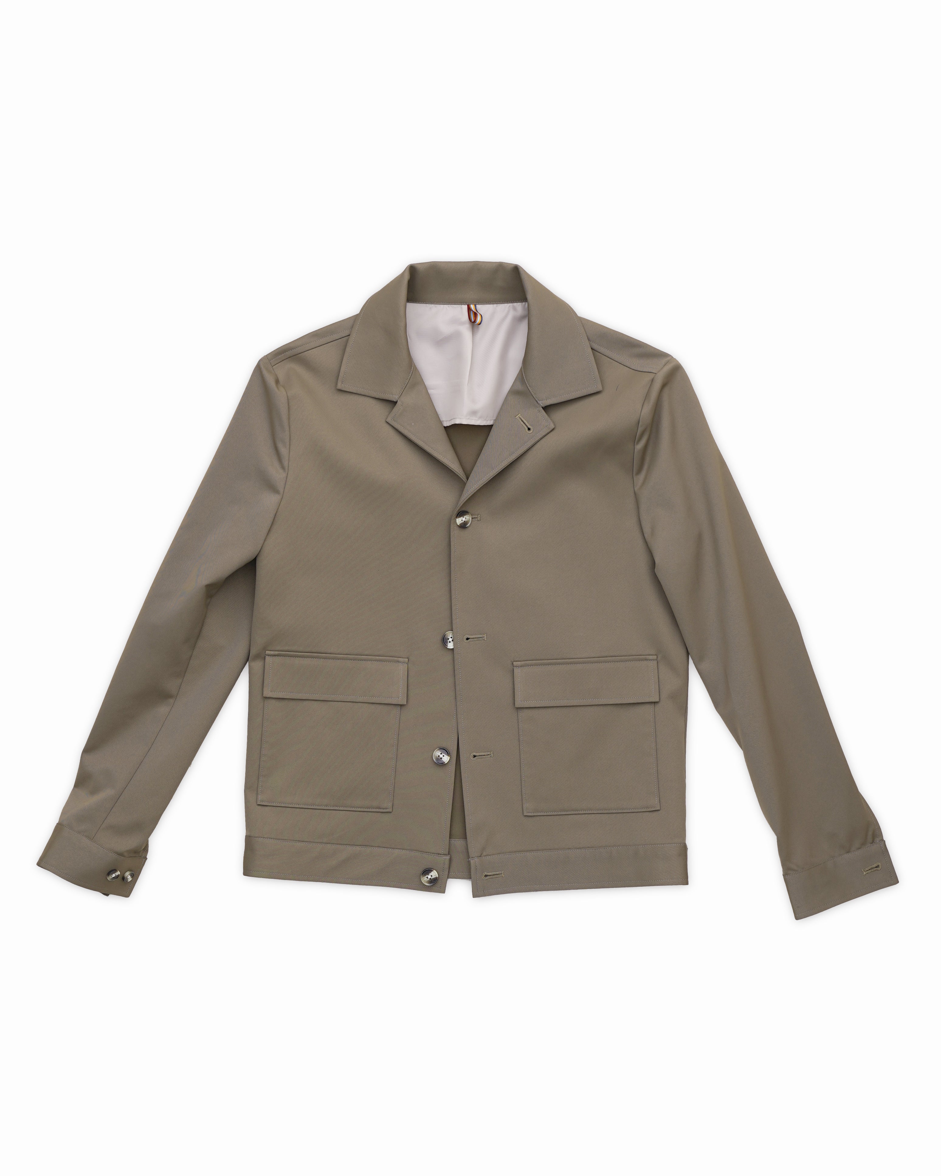 Bare Brown Shacket With Flap Pocket - Olive