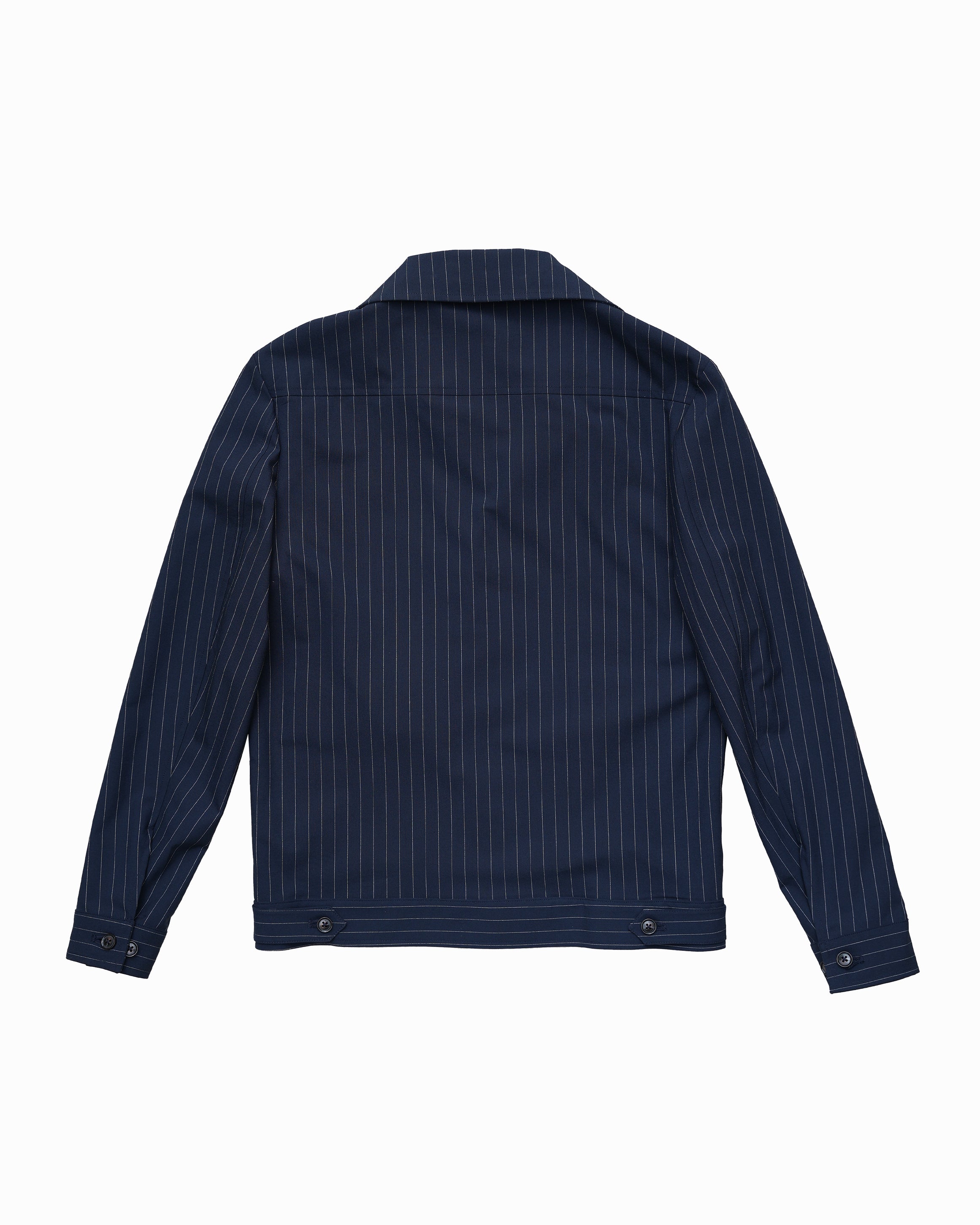 Bare Brown Striped Shacket - Navy
