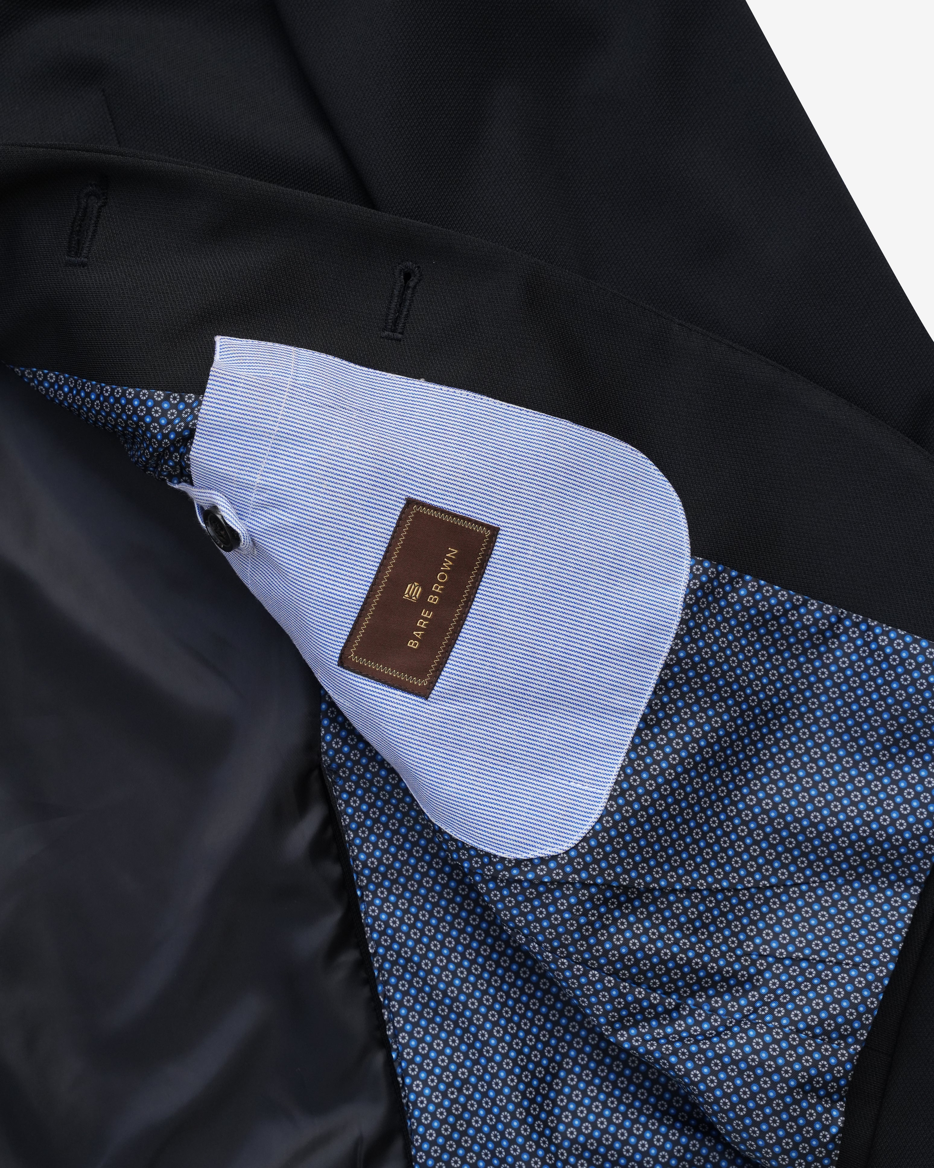 Bare Brown Knit Blazer - Black