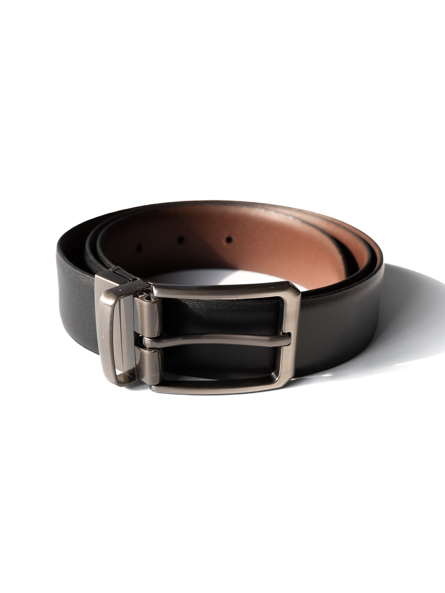 Men's Black & Tan Reversible Leather Belt