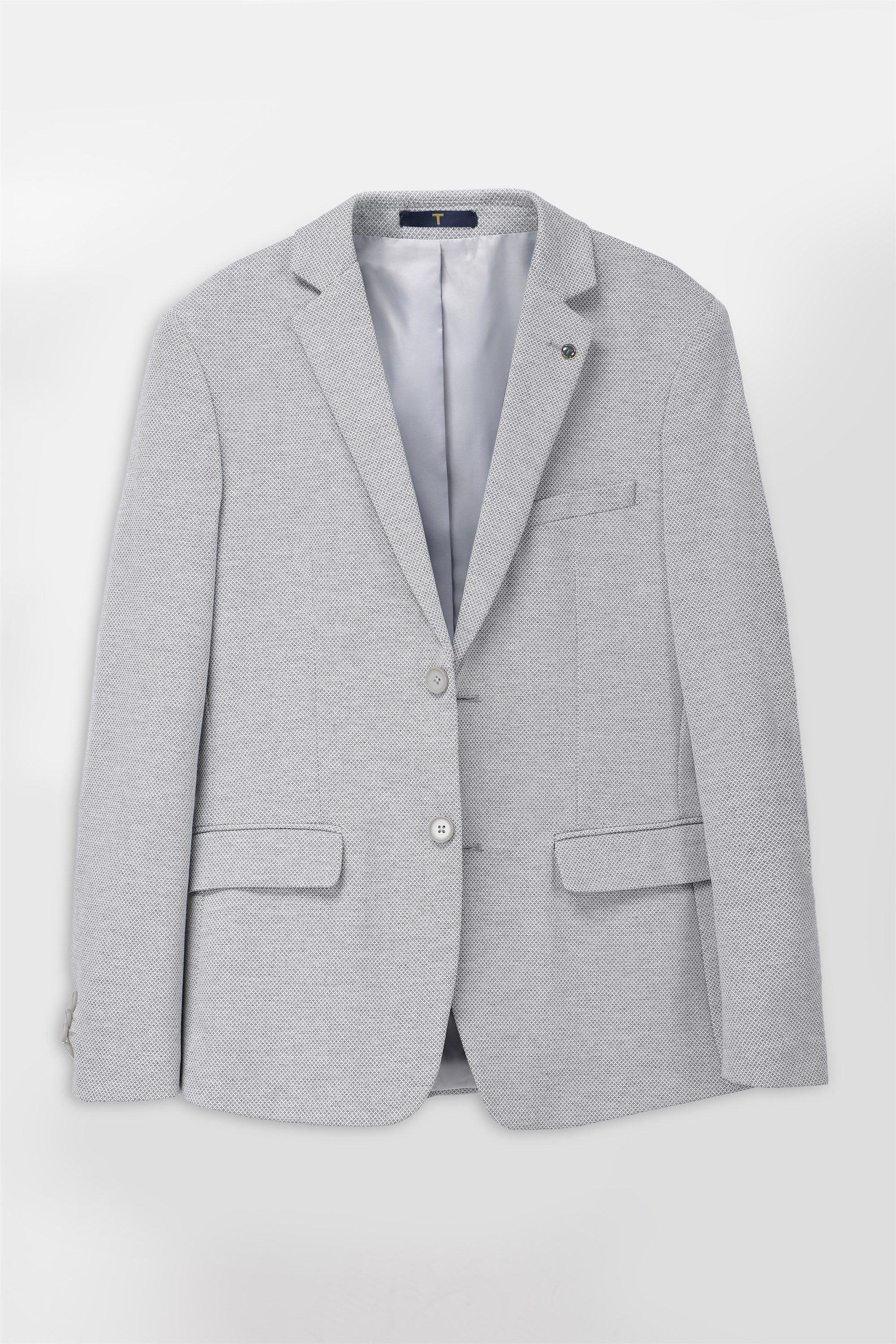 T the brand Slim Fit Knit Blazer - Grey