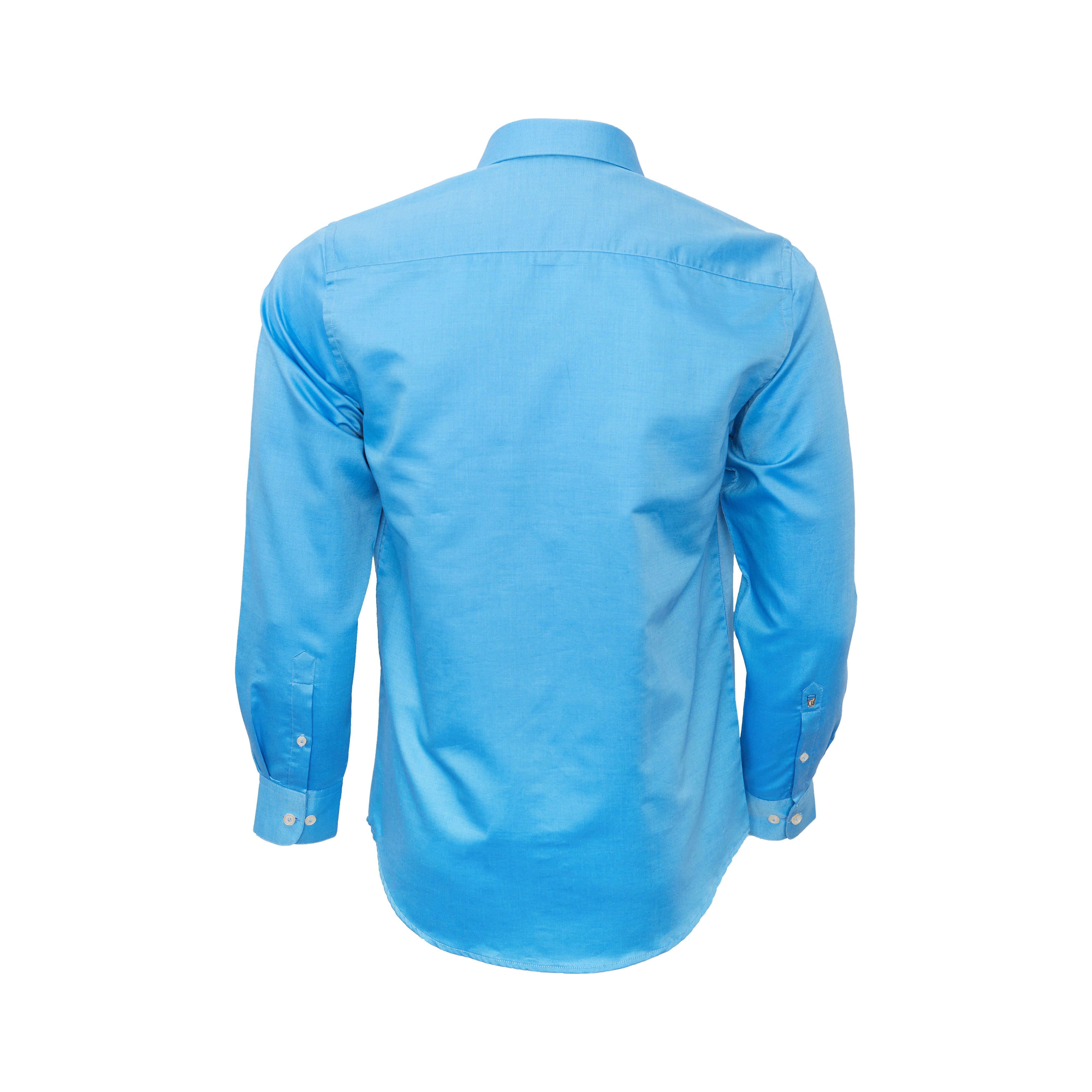 Supima Cotton Aqua Blue Full-sleeved shirt