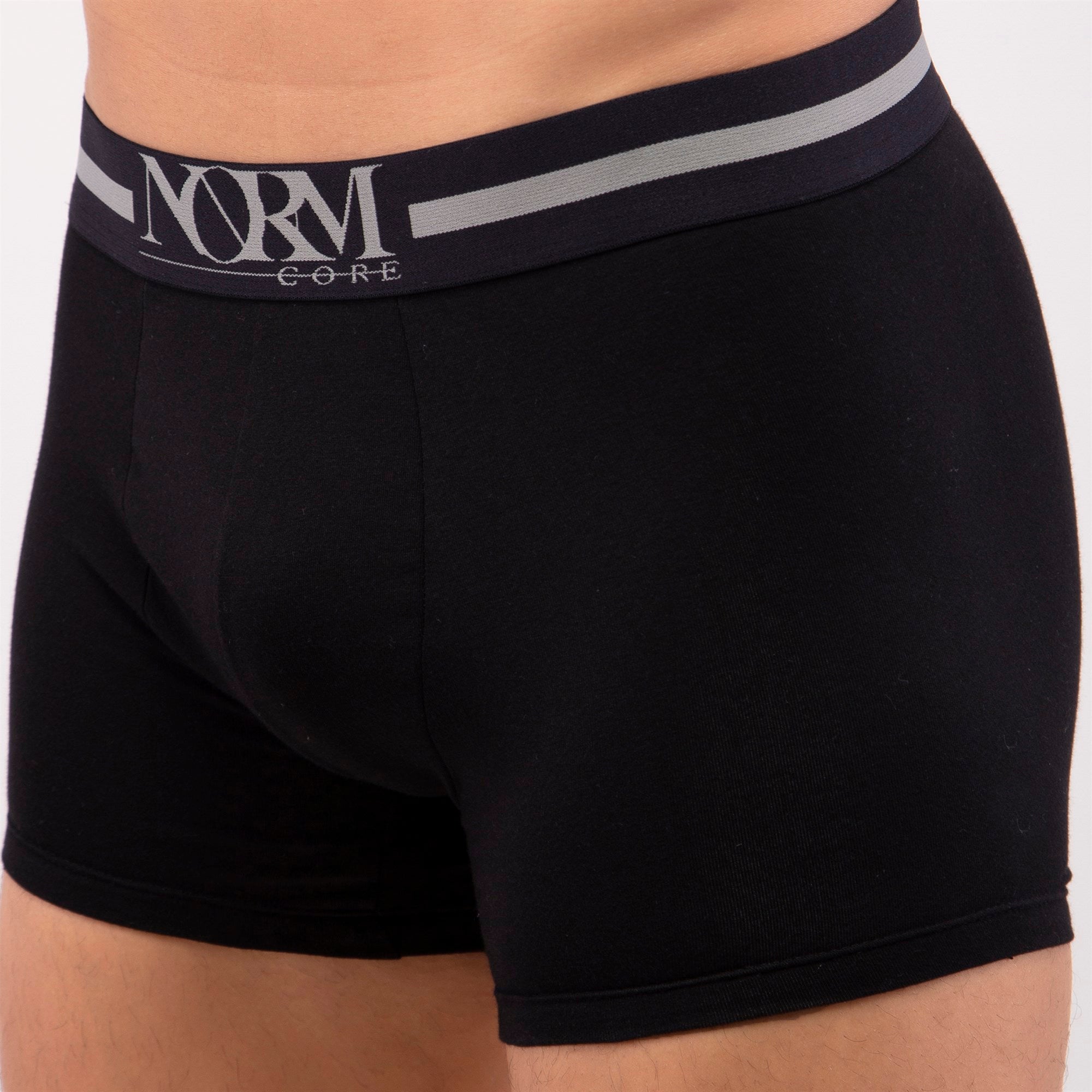 Normcore Cotton Innerwear - Black Trunk with Black Waistband Underwear