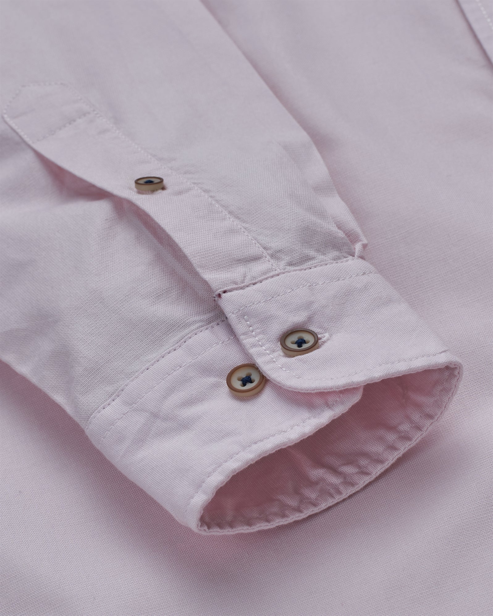Bare Brown - Light Pink Stretch Cotton Shirt, Slim Fit