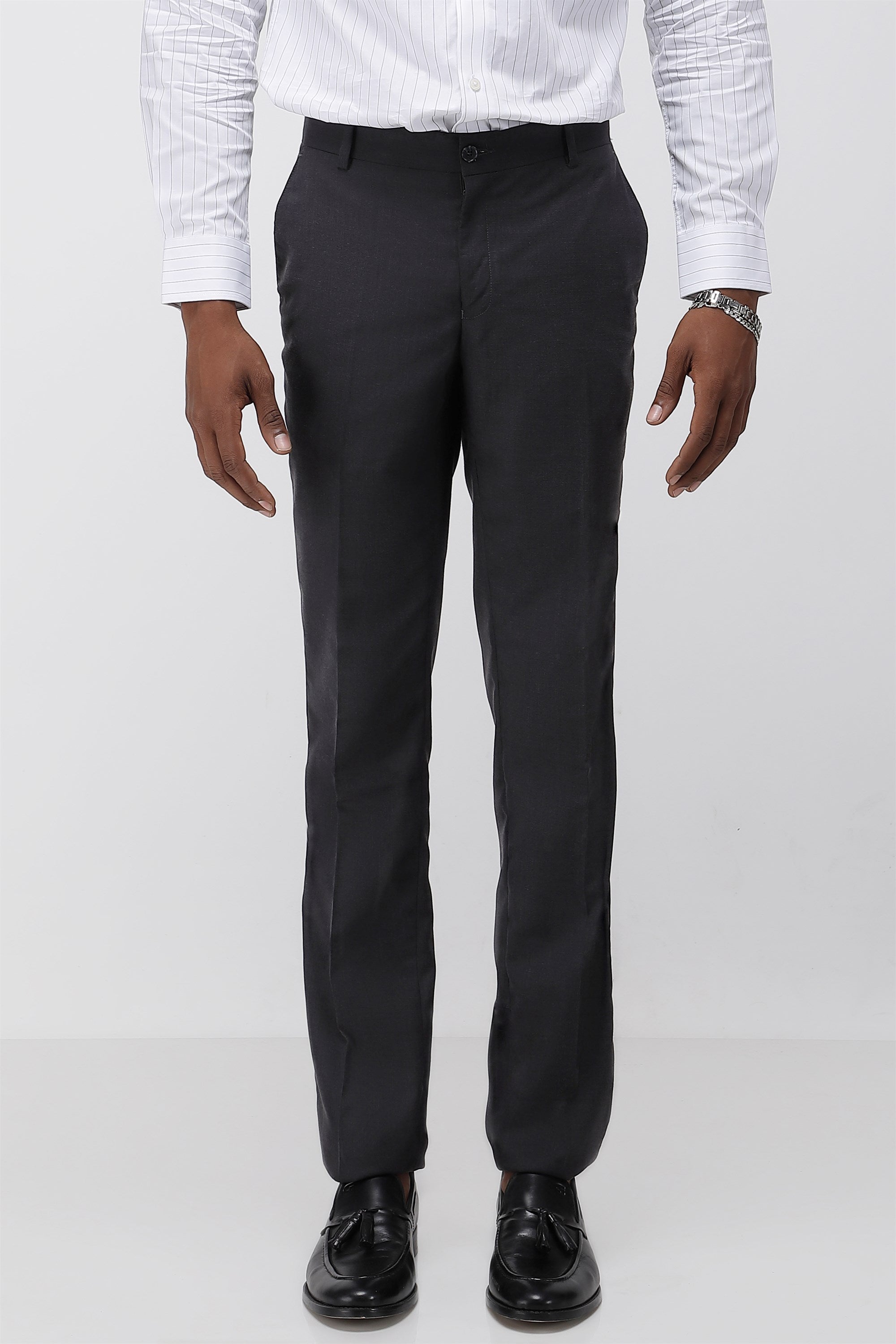 Dark Olive Corduroy Trousers -Stancliffe Flat-Front in 8-Wale Cotton by  Fort Belvedere