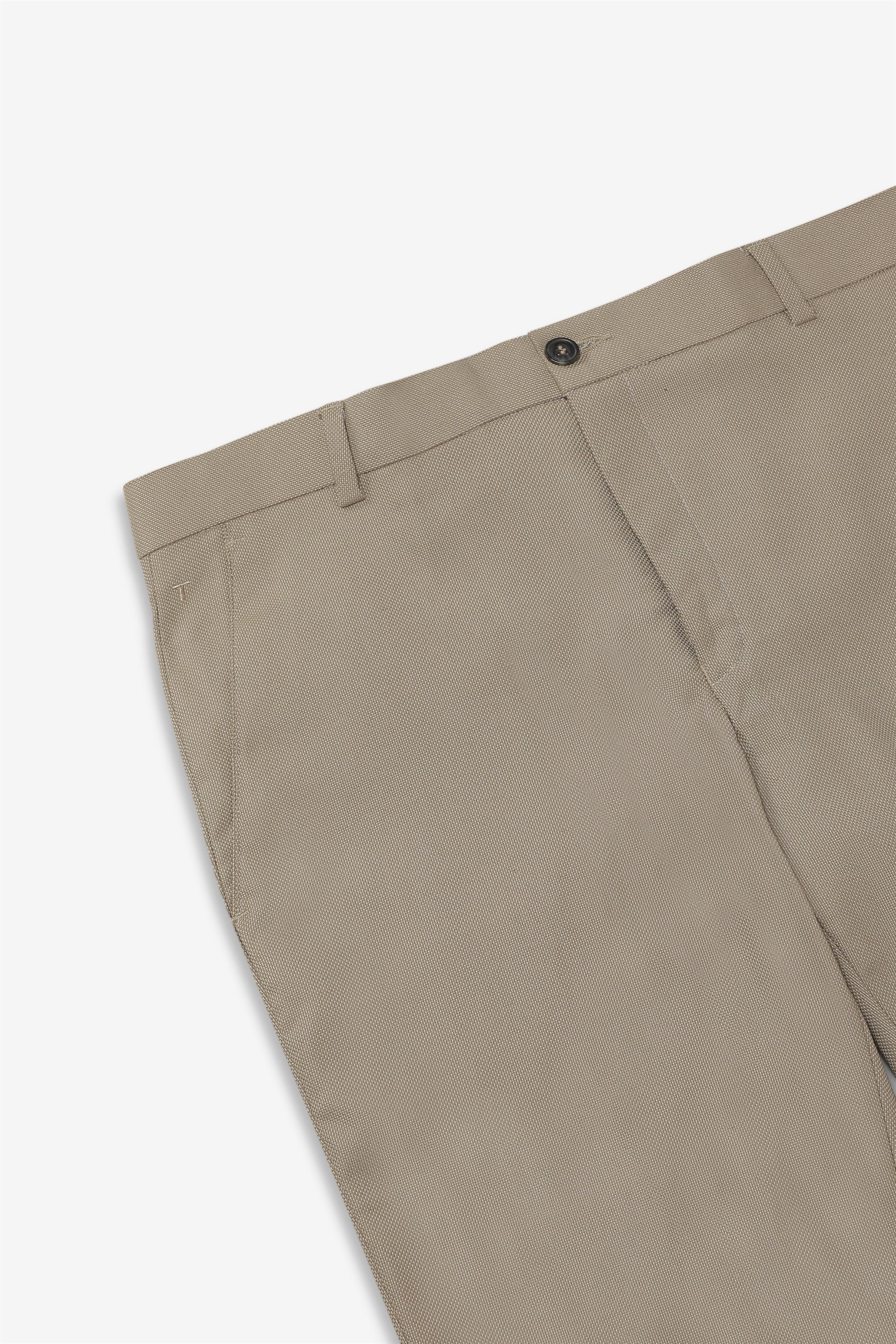 T the brand Stretch Formal Textured Trouser - Khaki