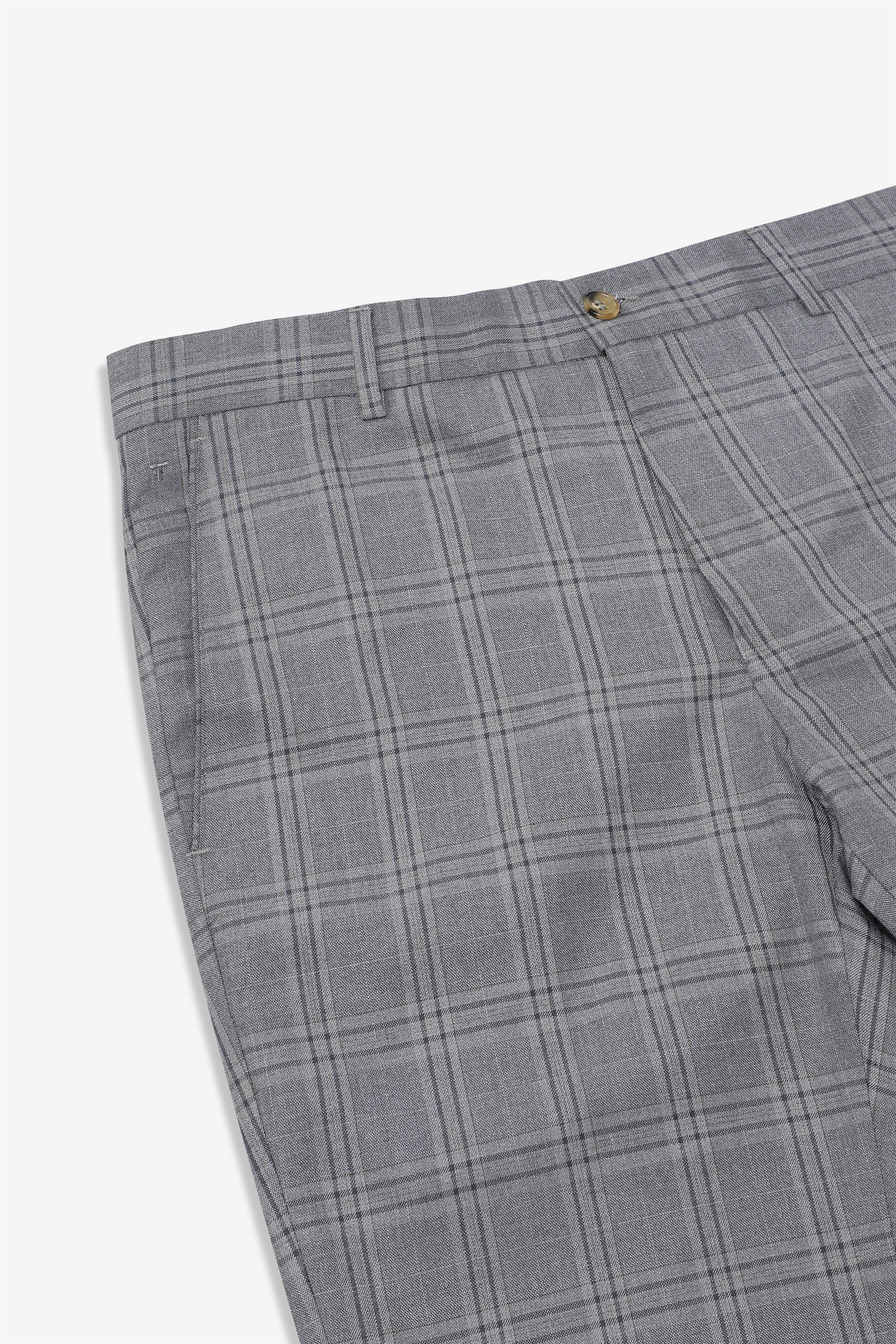 T the brand Formal Check Trouser - Grey