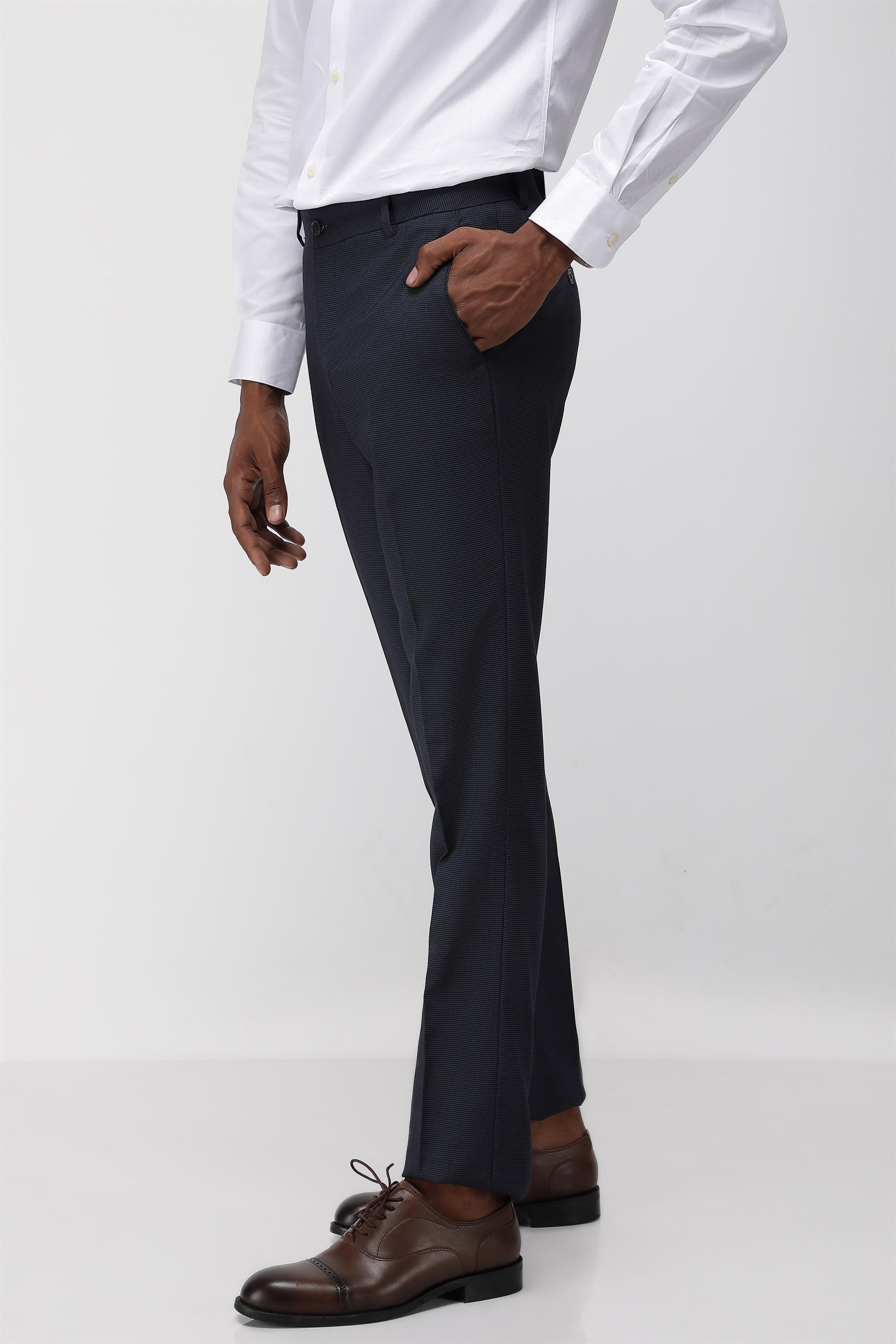 Wehilion Men's Premium Slim Fit Dress Suit Pants Slacks Tight Suit Elastic Formal  Trousers,White,L - Walmart.com