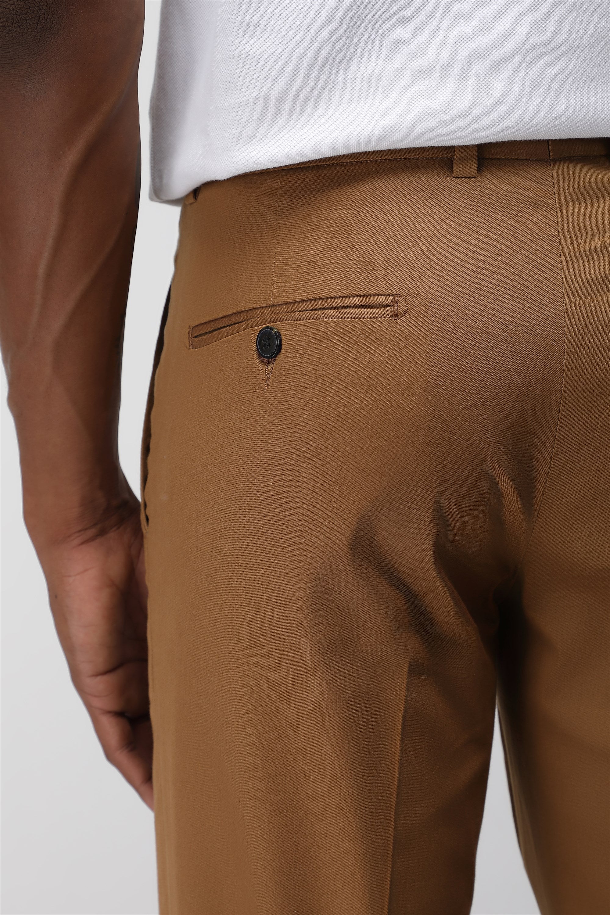 Buy MERCHANT MARINE Men Khaki Slim Fit Solid Cotton Trousers - Trousers for  Men 17612630 | Myntra
