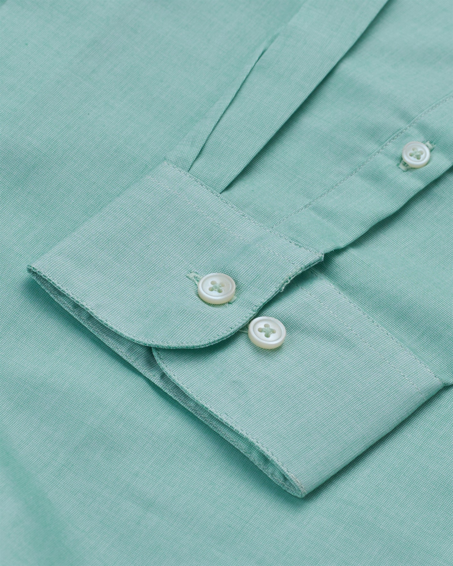 T the brand Cotton Slim fit Shirt with Full-Sleeves - Mint Green
