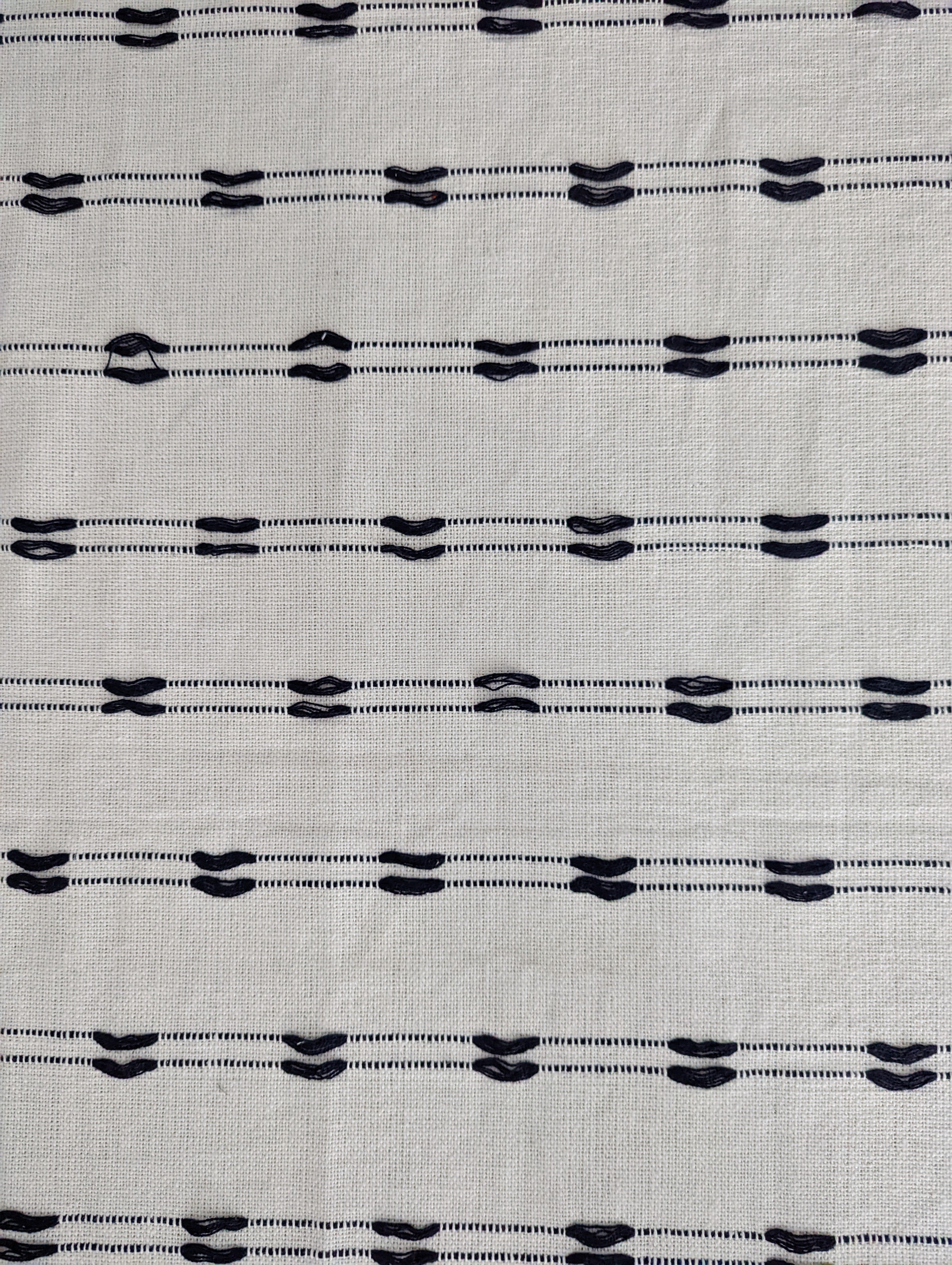 Avocado Linens Cotton Blend Sofa Throws - Black & white Missed Lines