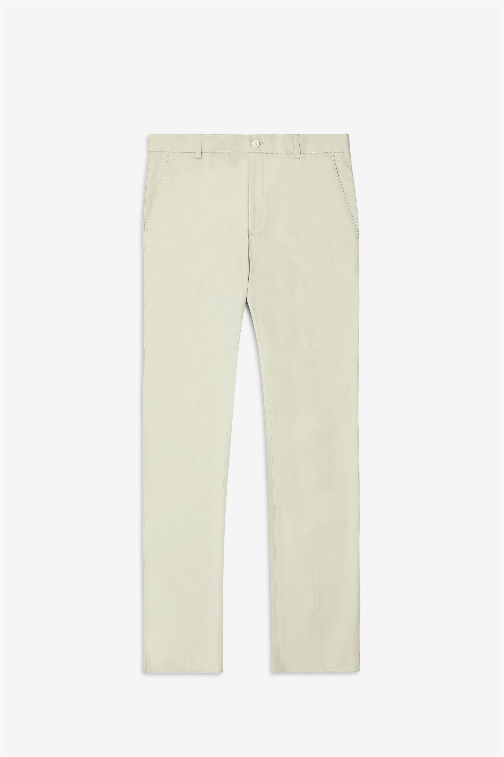 Jainish Light Grey Cotton Tapered Fit Texture Trousers