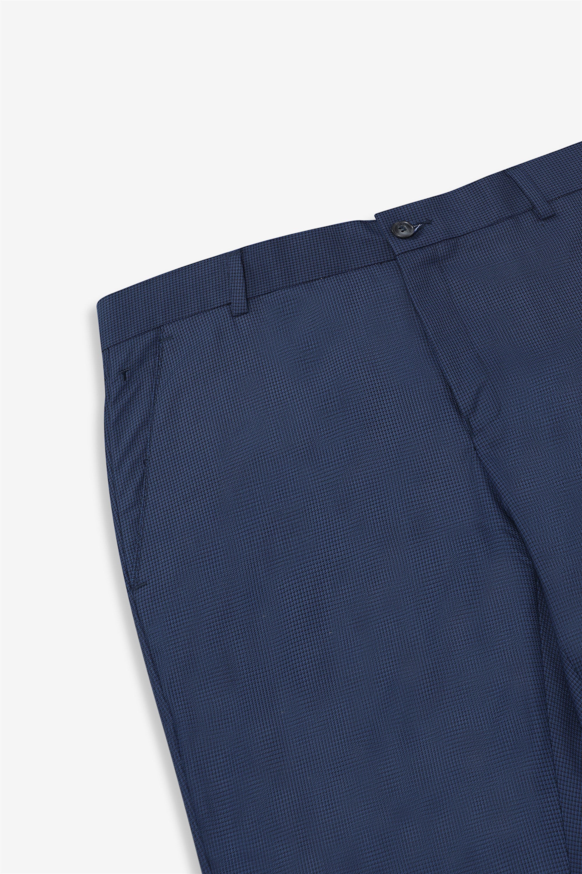 T the brand Men Formal Textured Trouser - Navy Blue