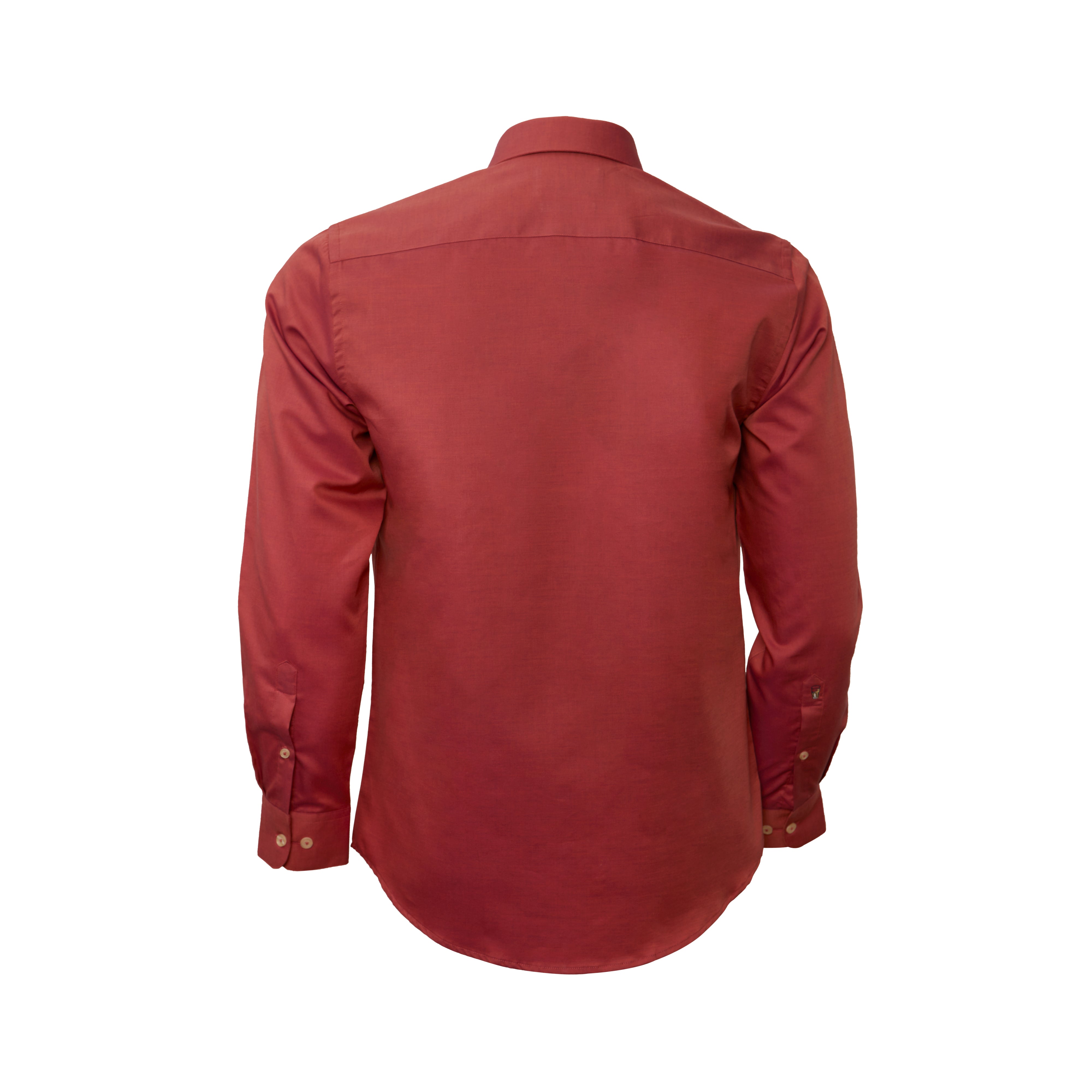 Supima Cotton Coral Red Full-sleeved shirt