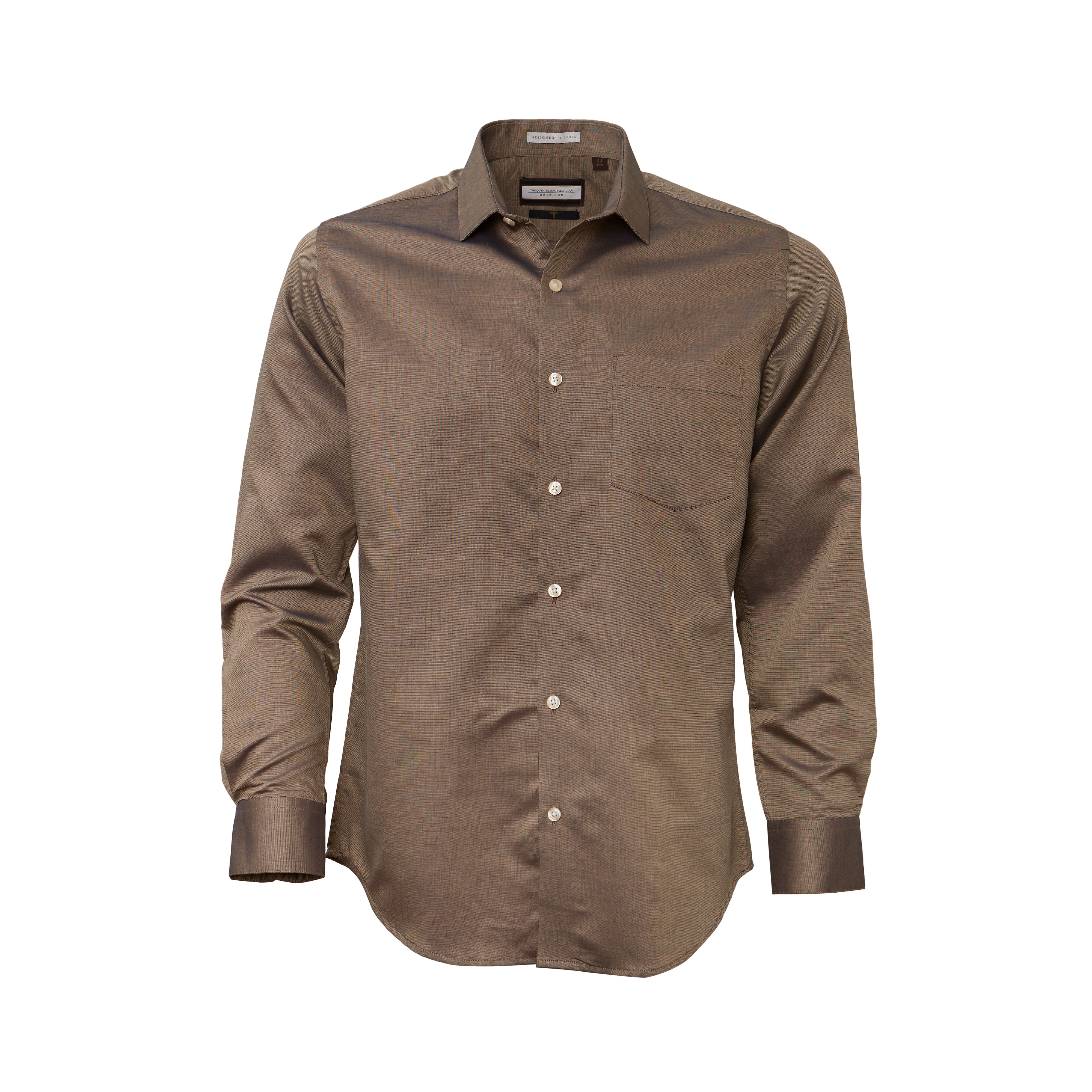 Supima Cotton Copper Full-sleeved shirt