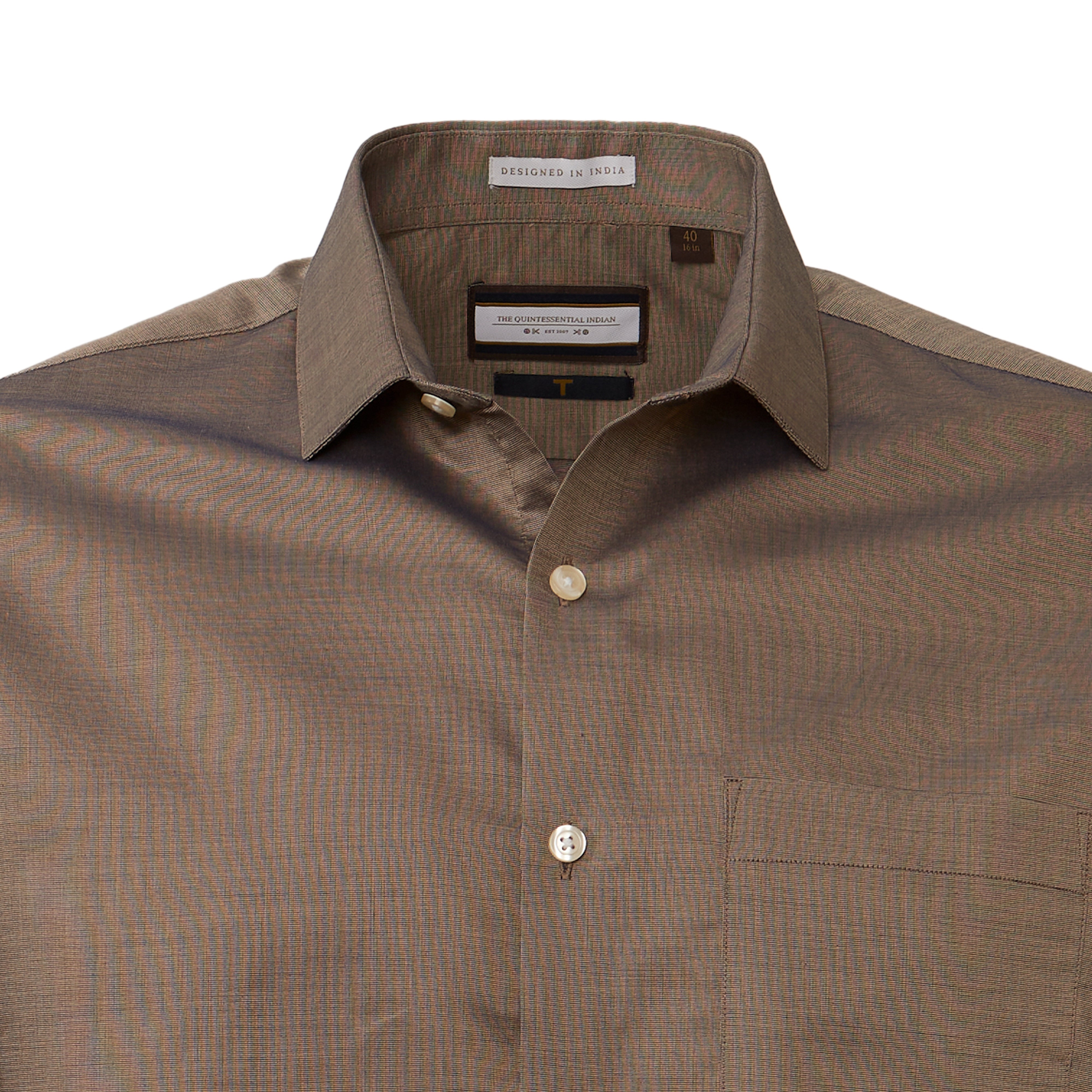 Supima Cotton Copper Full-sleeved shirt