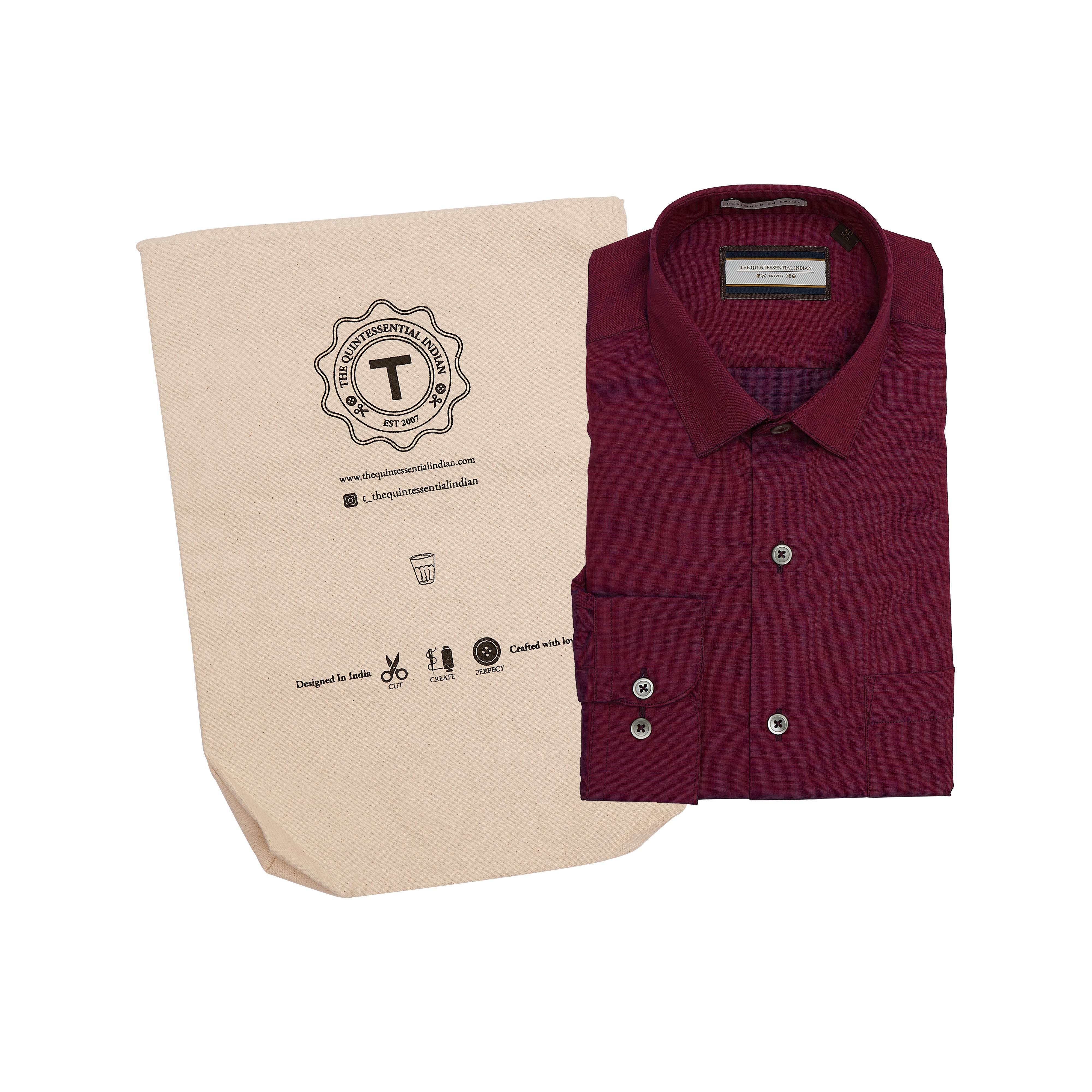 Wine red Pick and Pick  Shirt